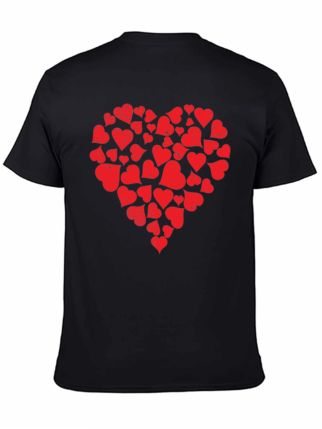 Heart Valentines T-Shirt - Black