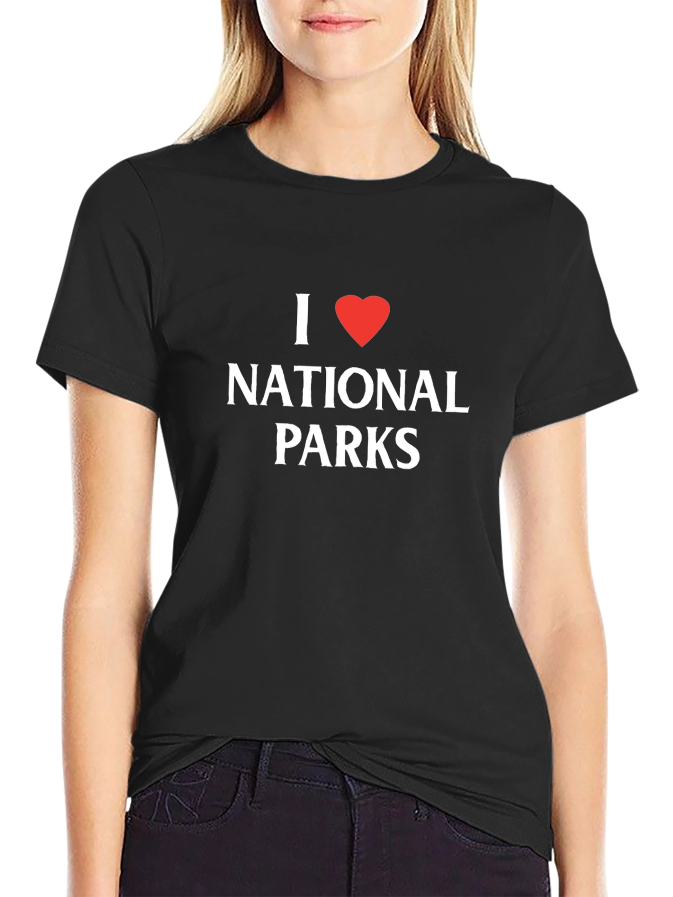 I Heart National Parks T-Shirt - Black Cotton Tee