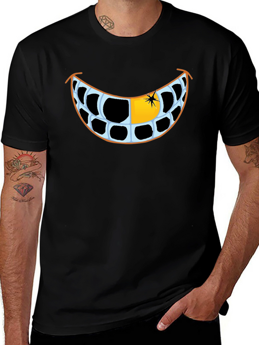 Funny Grinning Teeth Graphic T-Shirt