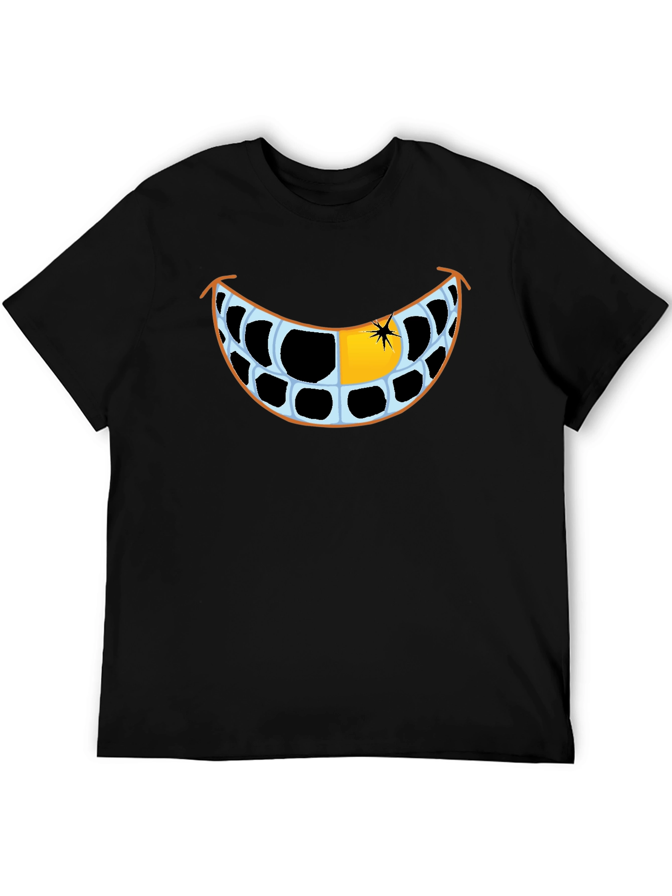 Funny Grinning Teeth Graphic T-Shirt