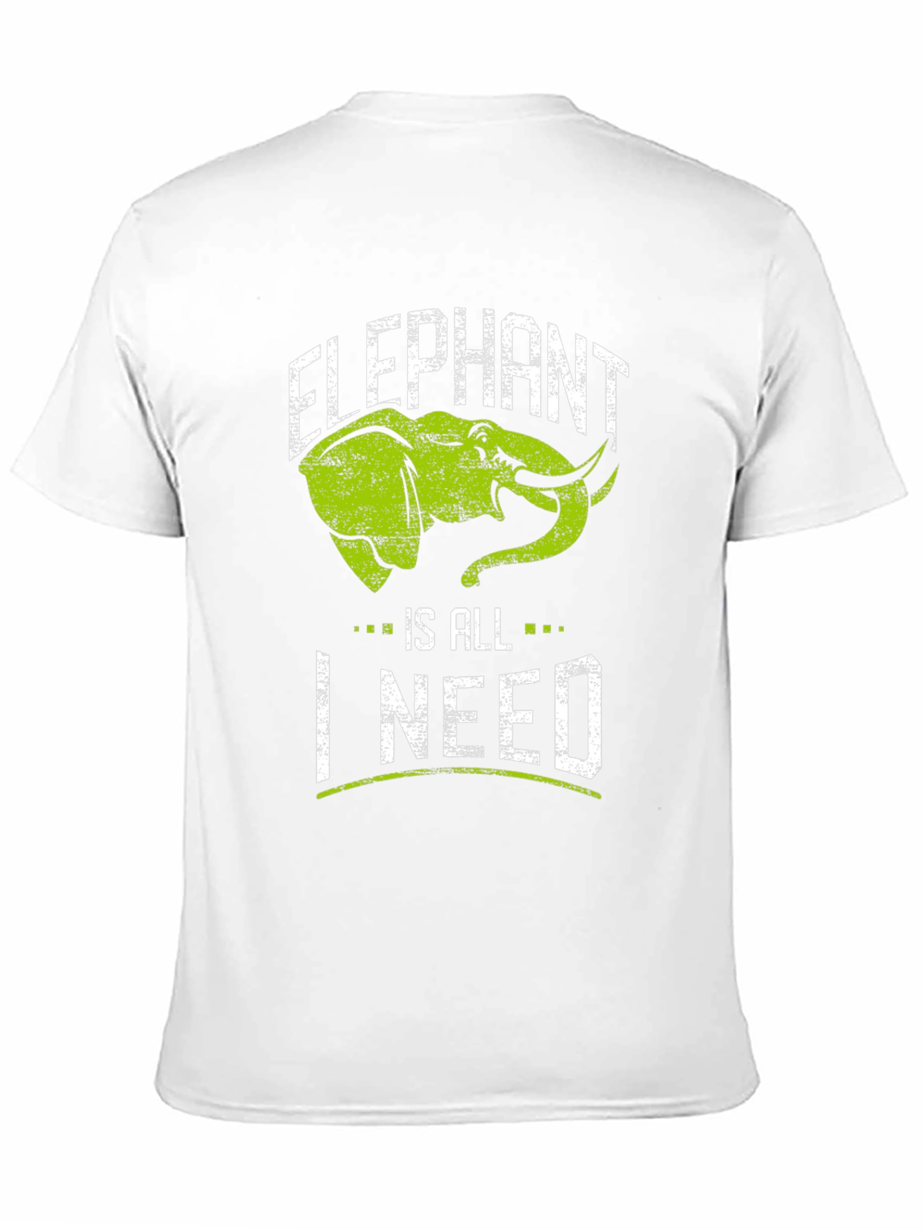 Elephant Is All I Need Black T-Shirt