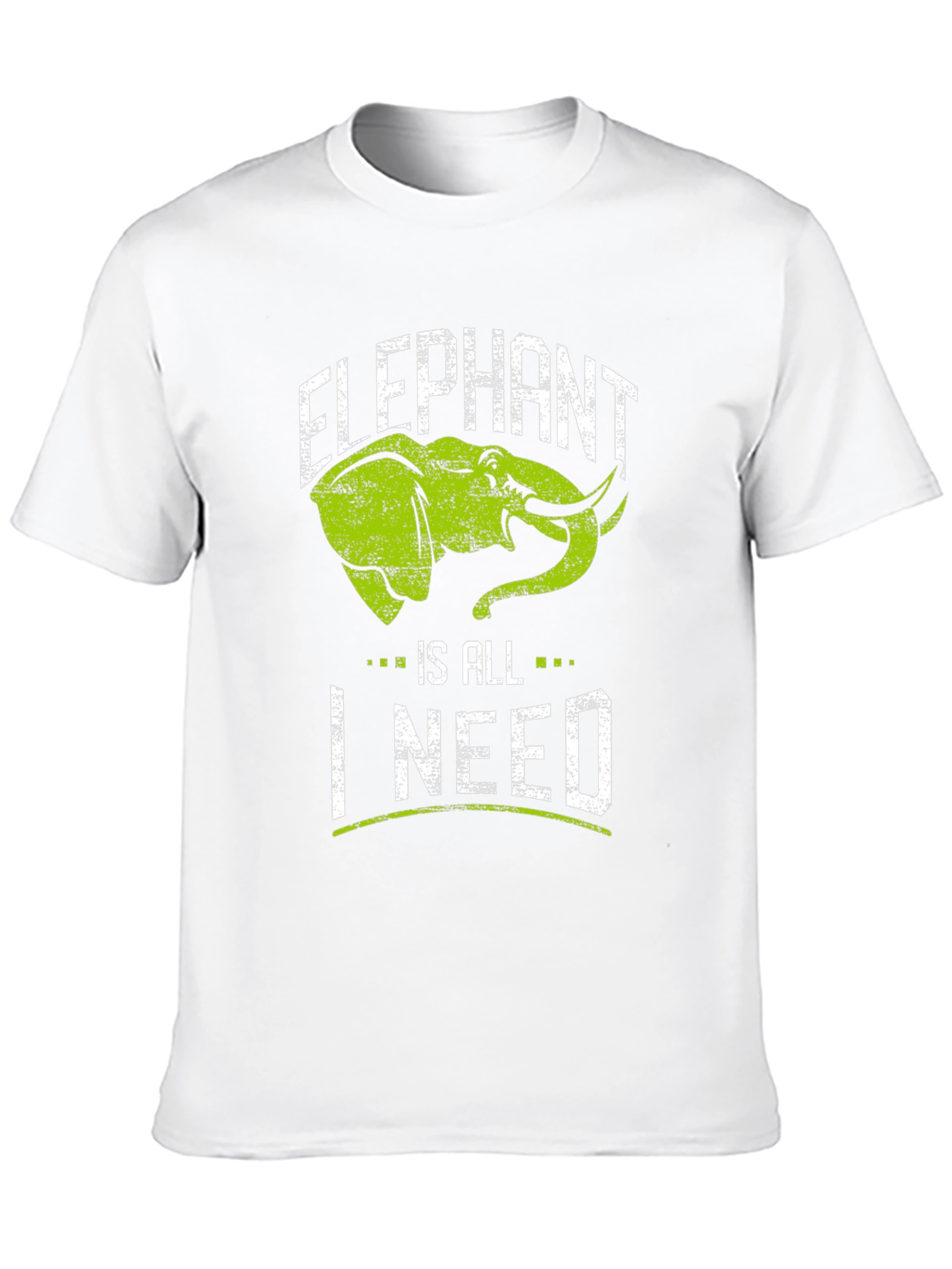 Elephant Is All I Need Black T-Shirt
