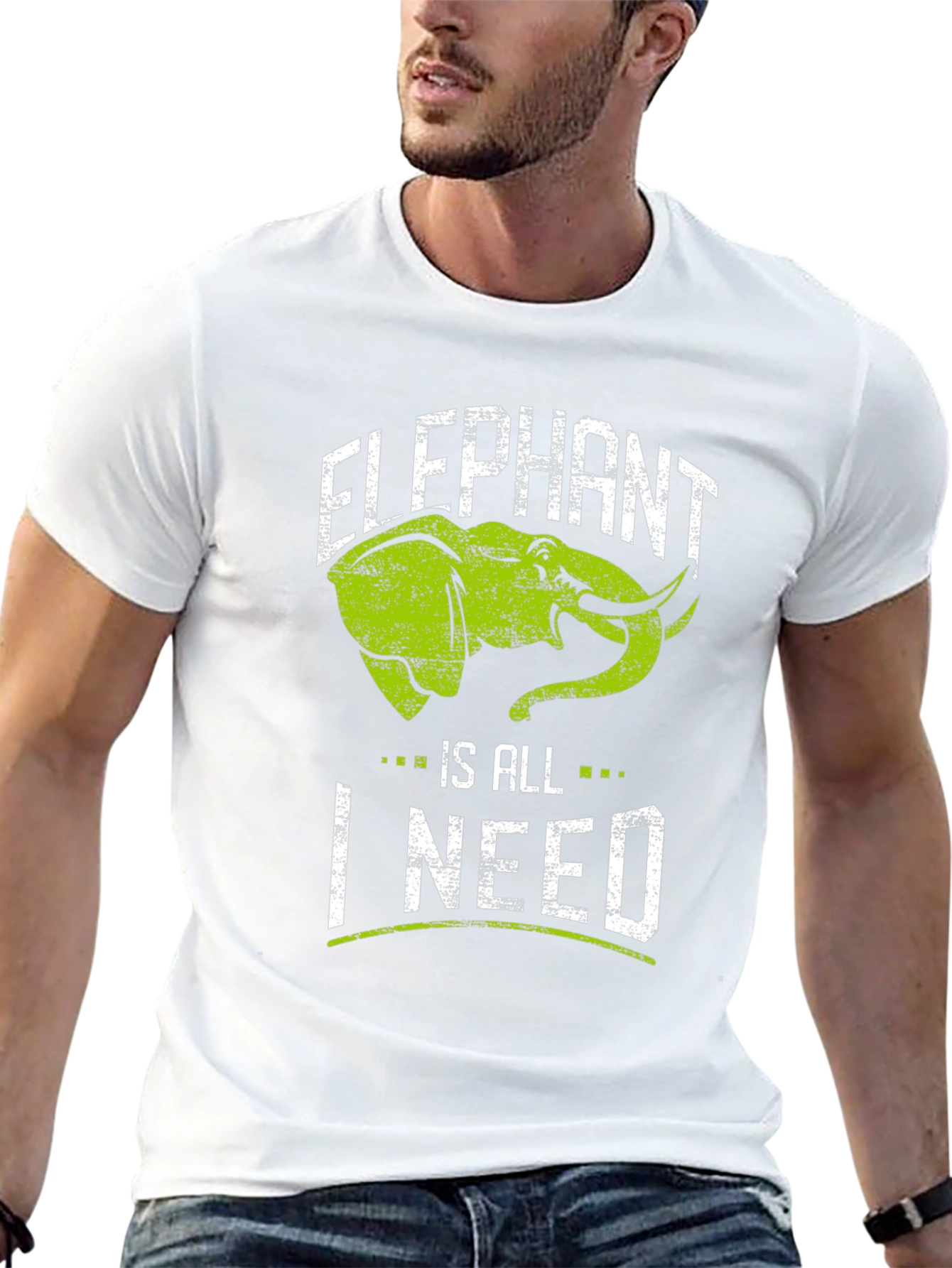 Elephant Is All I Need Black T-Shirt