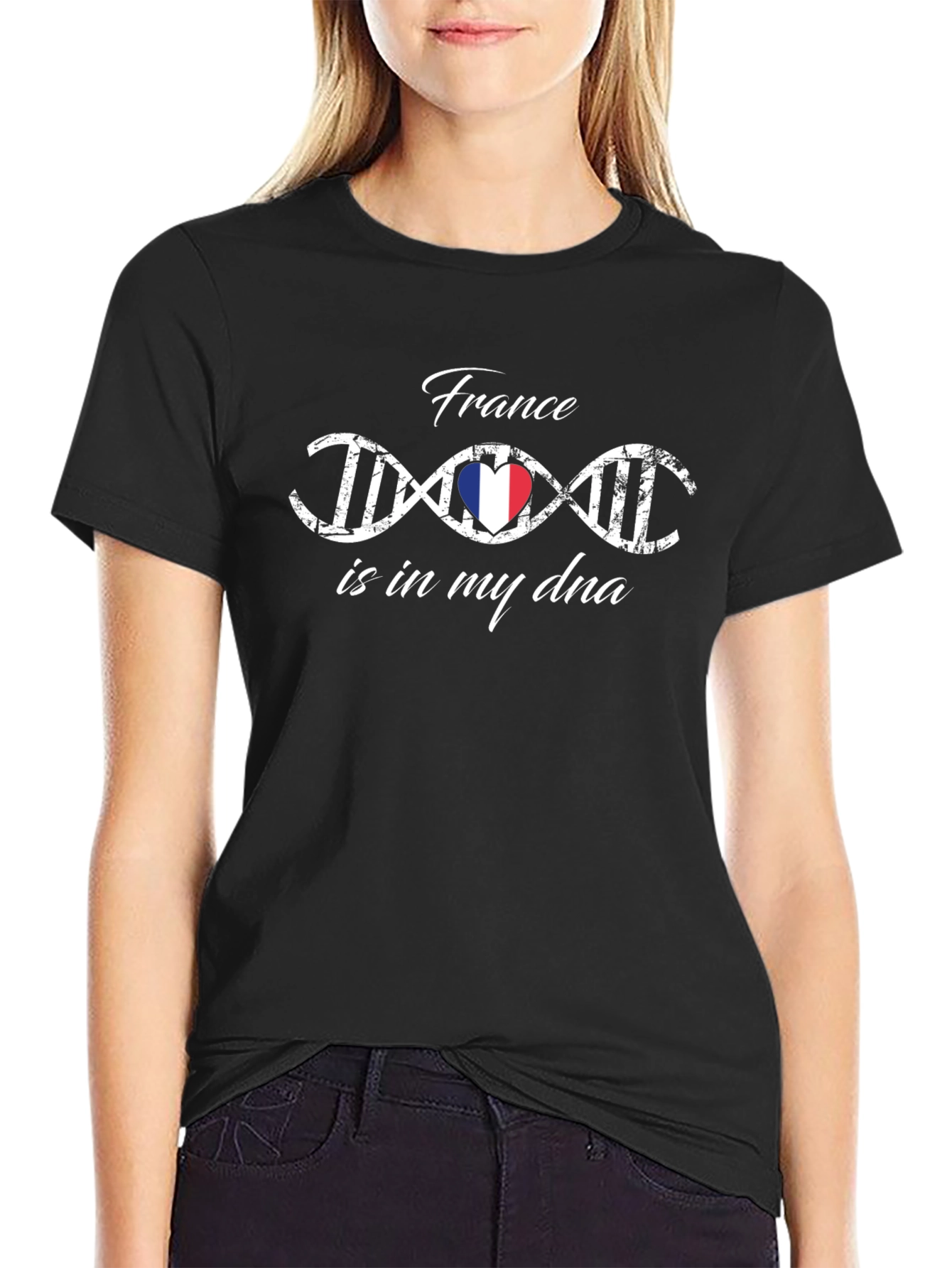 France DNA Black T-Shirt