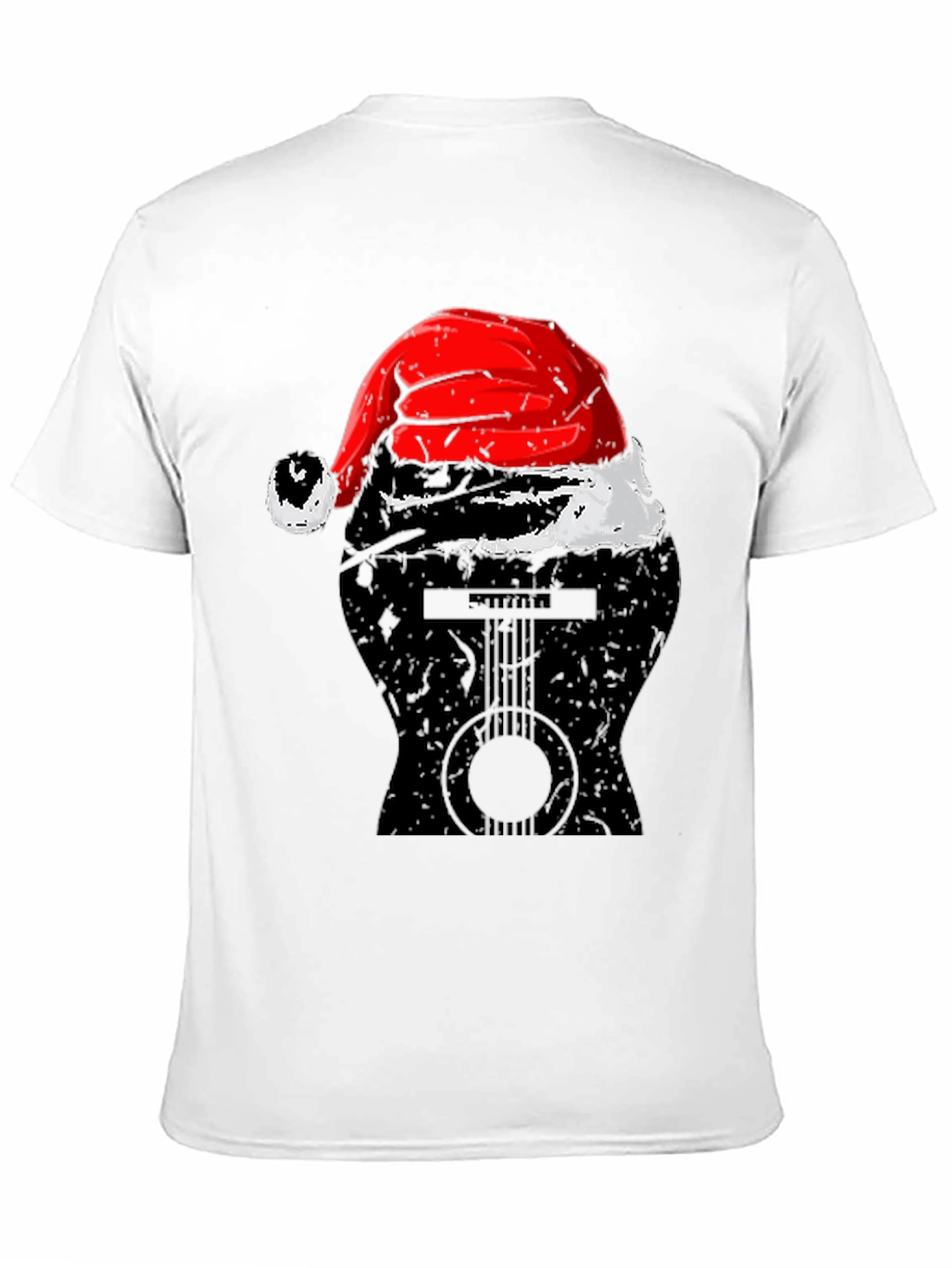 Guitar Santa Hat Graphic Tee