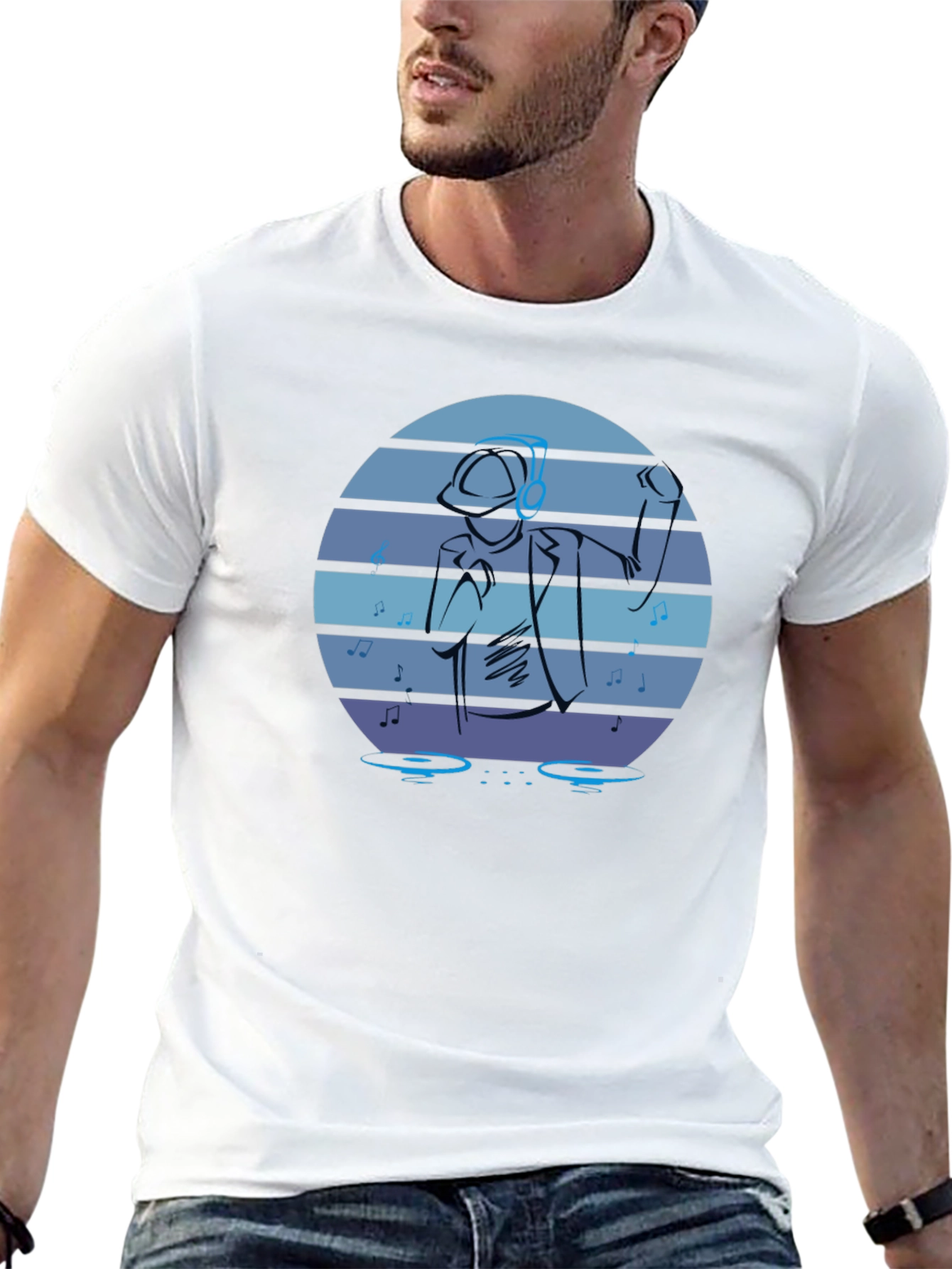 DJ Retro Graphic T-Shirt - Cool Music Lover Tee
