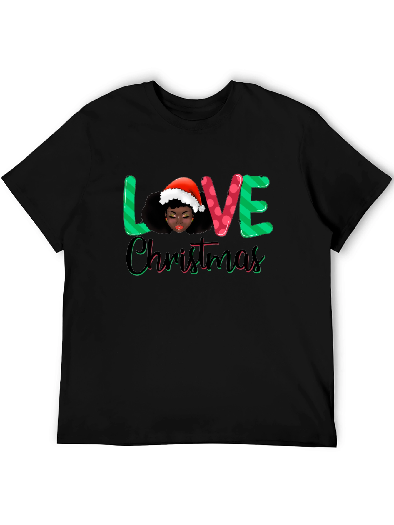Love Christmas Black T-Shirt