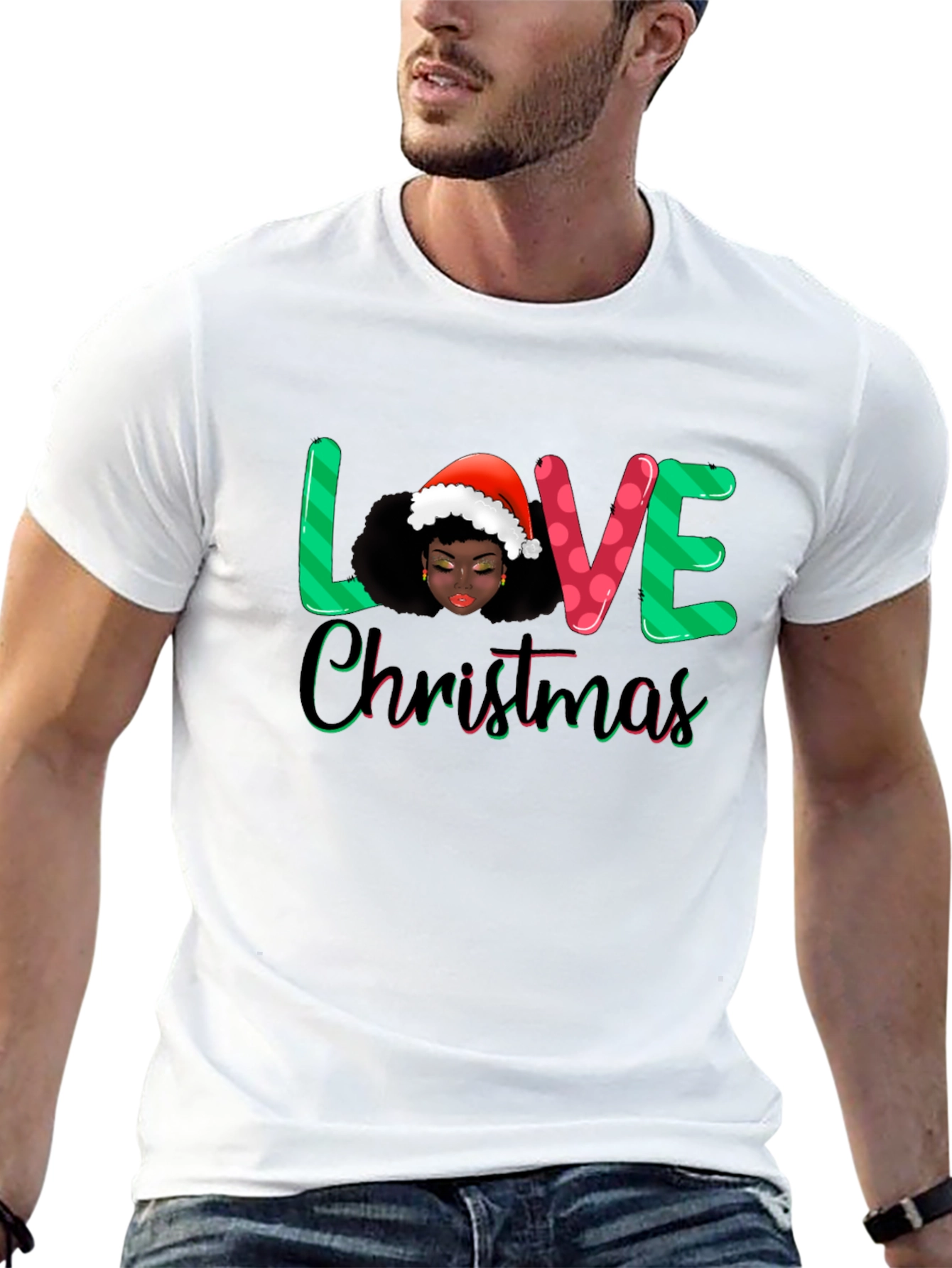 Love Christmas Black T-Shirt