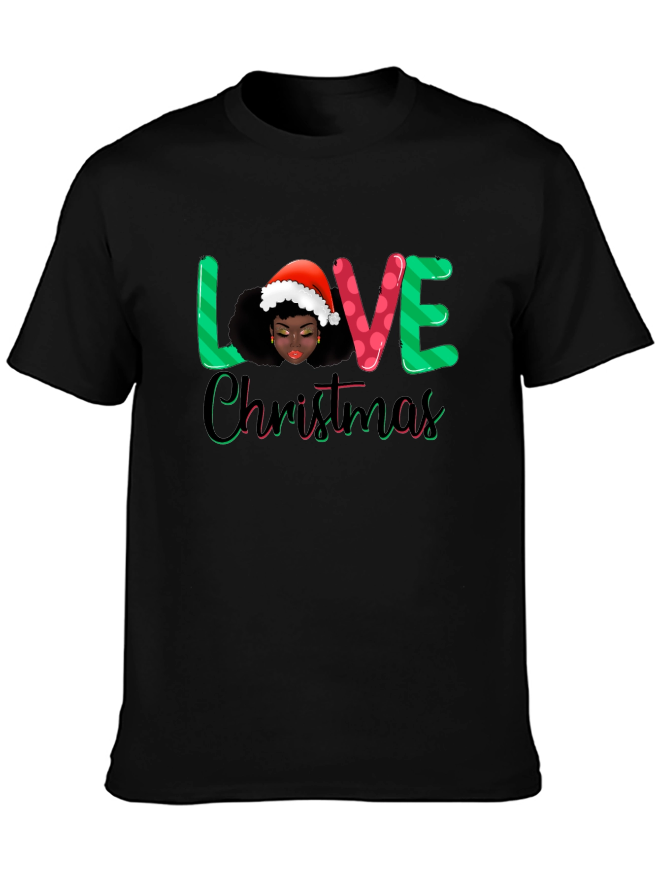 Love Christmas Black T-Shirt
