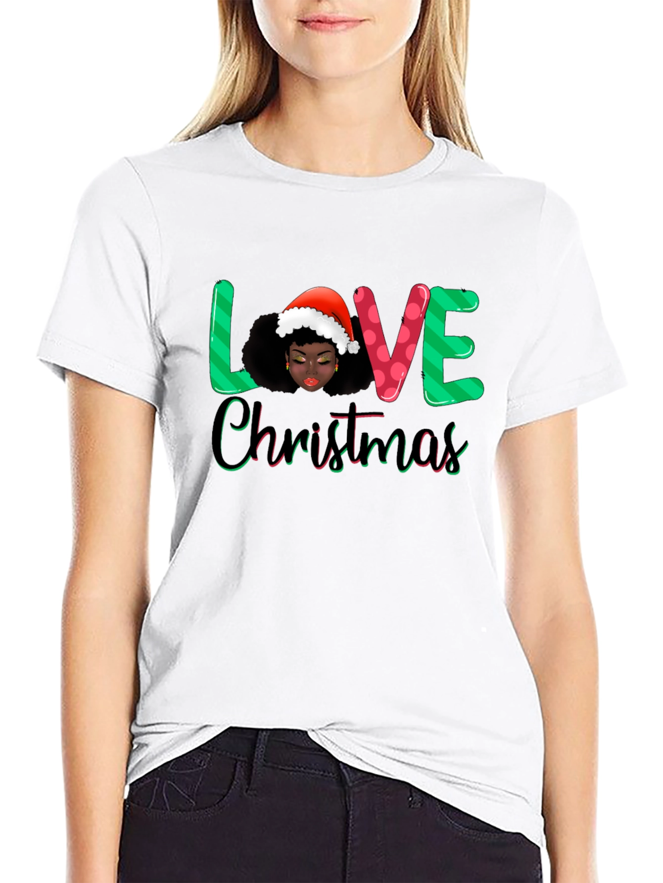 Love Christmas Black T-Shirt