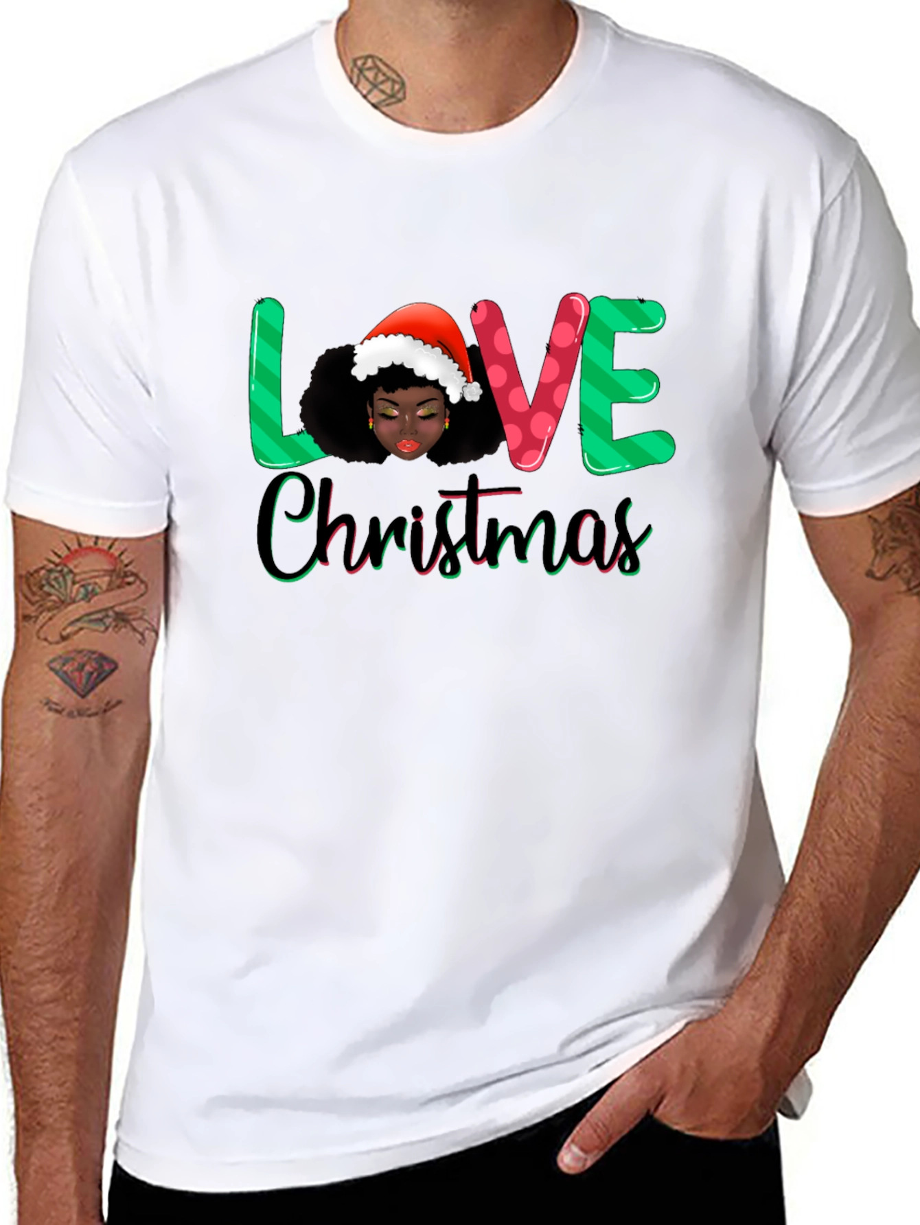 Love Christmas Black T-Shirt