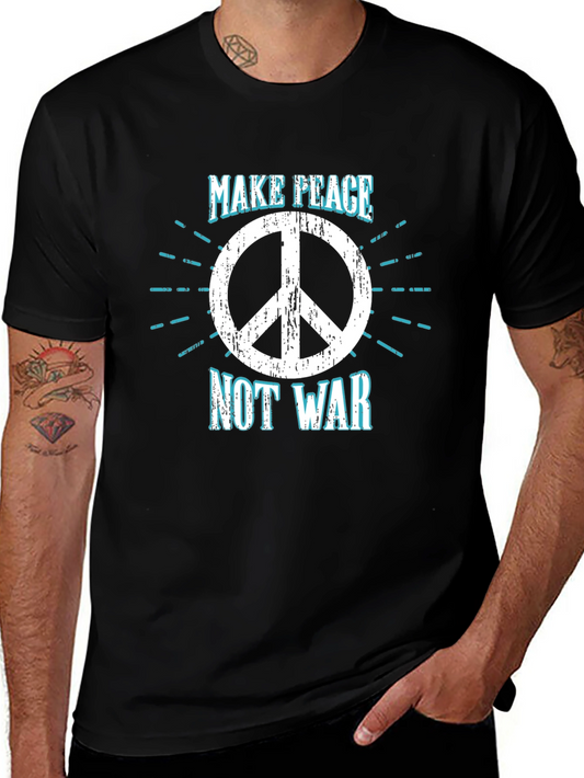 Make Peace Not War T-Shirt - Peace Symbol Tee