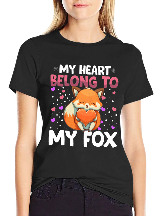 My Heart Belongs to My Fox Graphic Tee