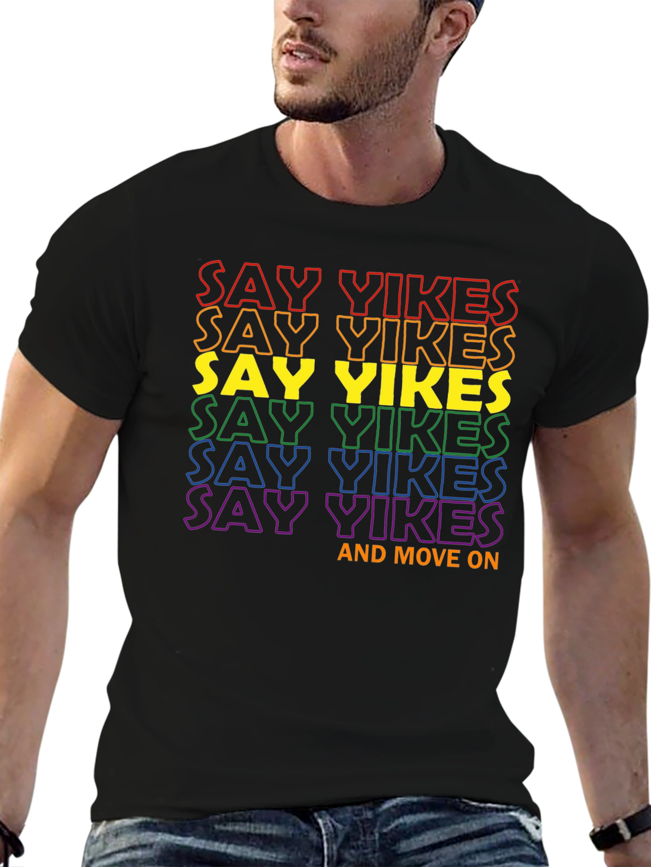 Say Yikes T-Shirt - Pride Rainbow Graphic Tee