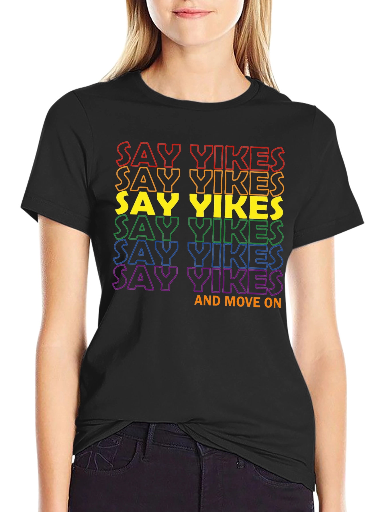 Say Yikes T-Shirt - Pride Rainbow Graphic Tee