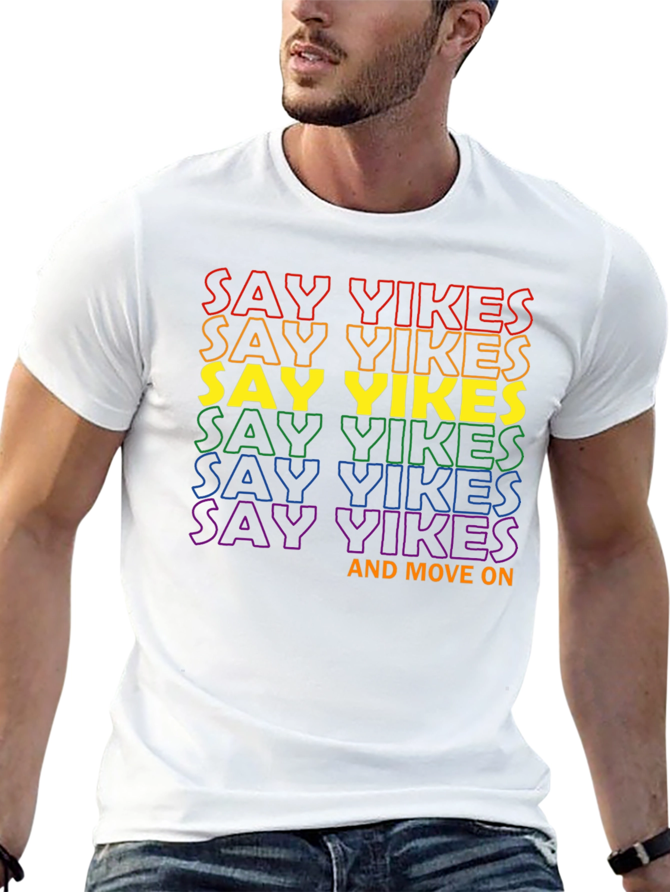 Say Yikes T-Shirt - Pride Rainbow Graphic Tee