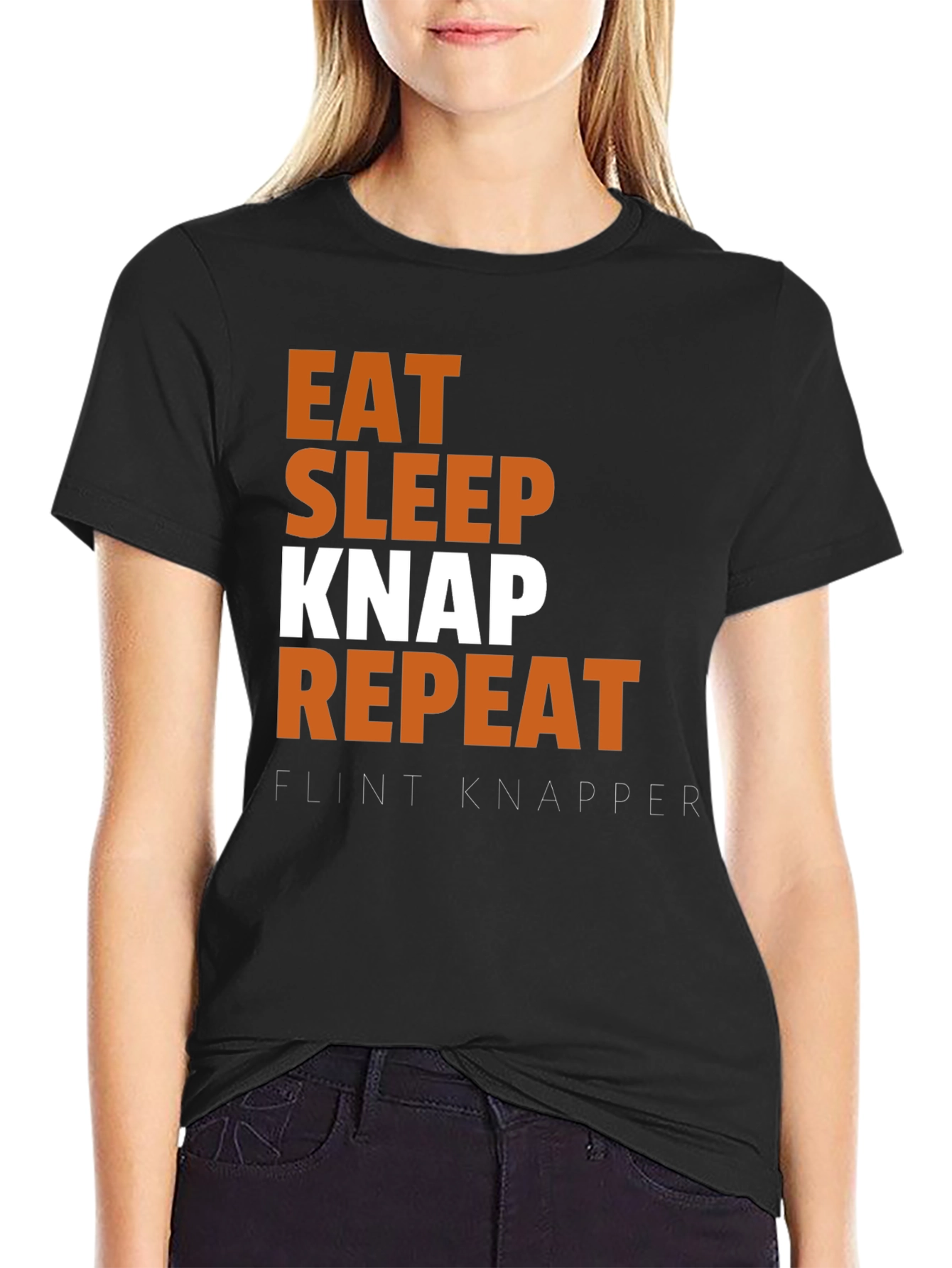 Eat Sleep Knap Repeat Graphic Tee