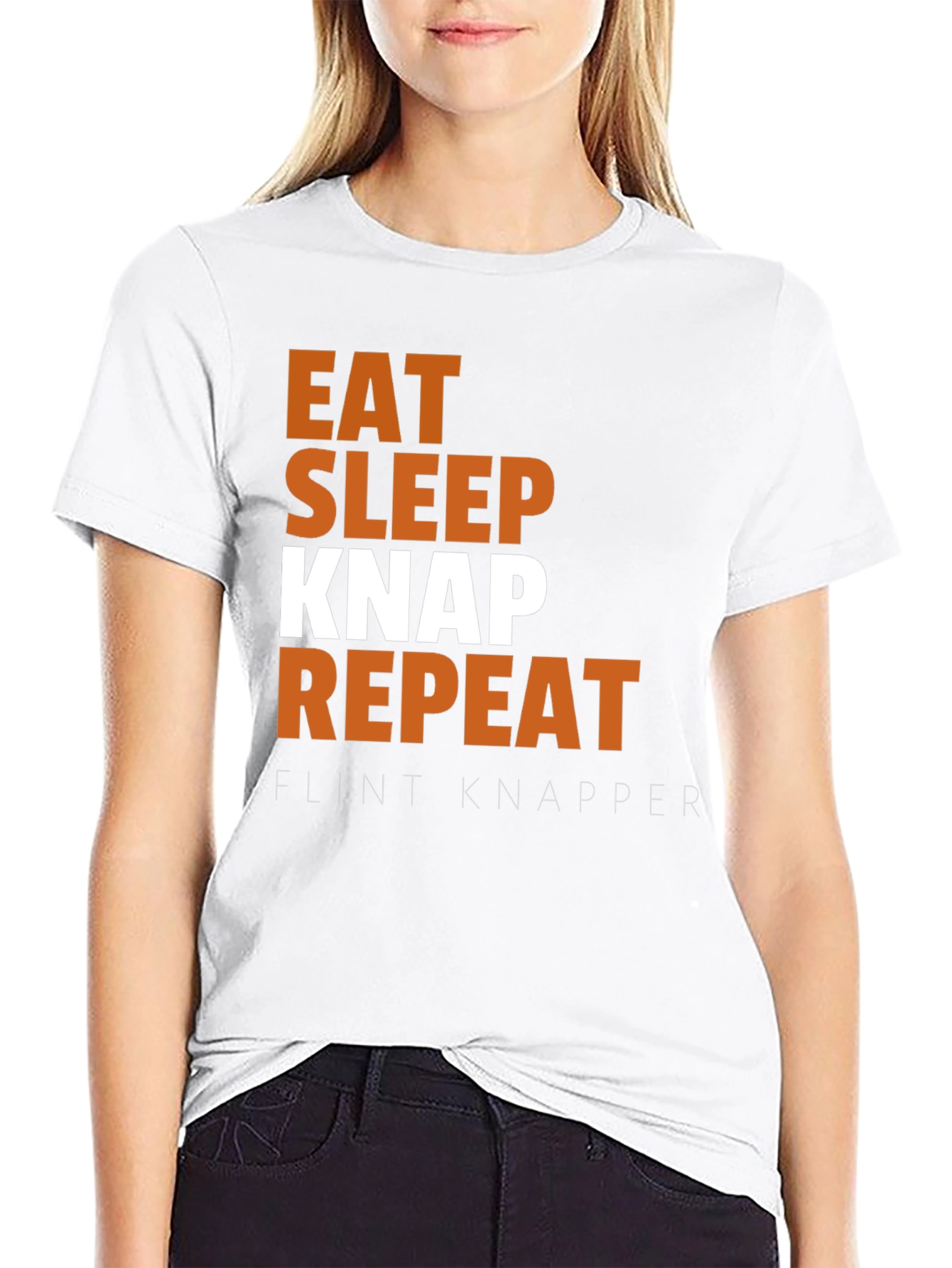 Eat Sleep Knap Repeat Graphic Tee