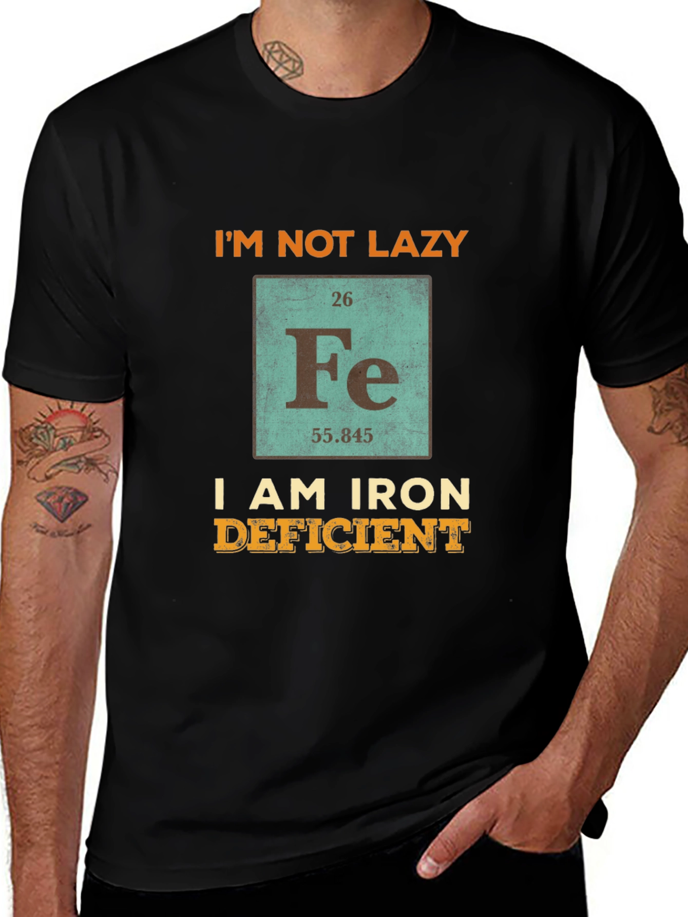 Funny Iron Deficient T-Shirt - Periodic Table Fe Chemistry