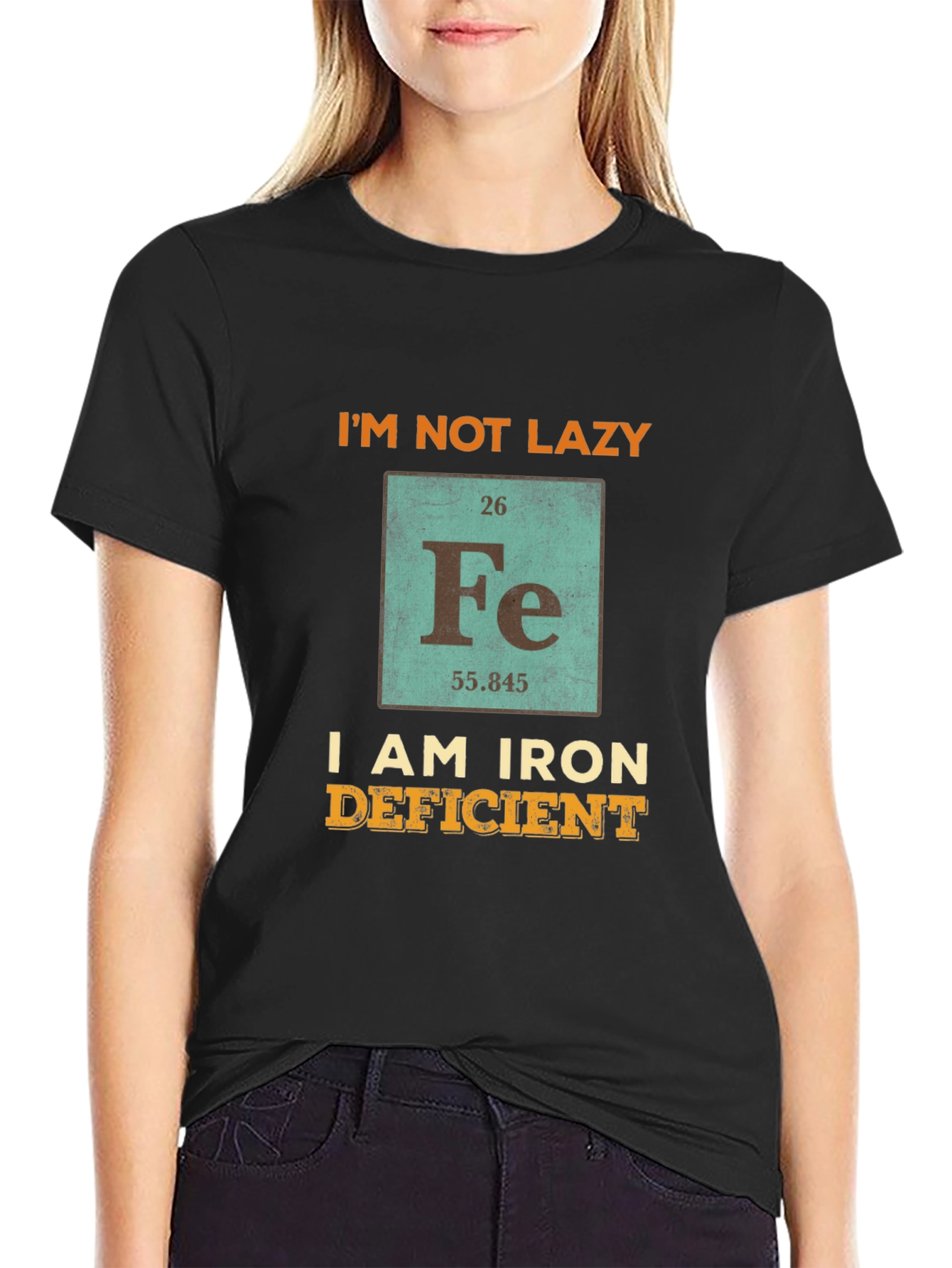 Funny Iron Deficient T-Shirt - Periodic Table Fe Chemistry