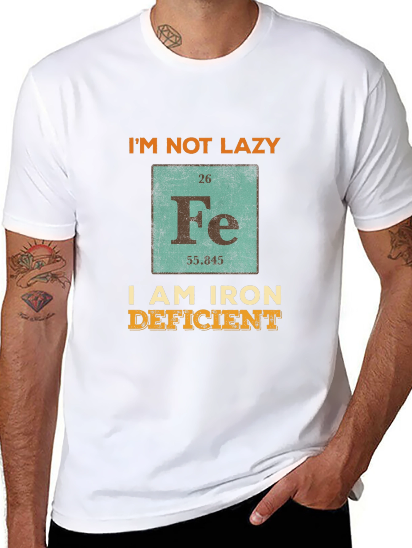 Funny Iron Deficient T-Shirt - Periodic Table Fe Chemistry