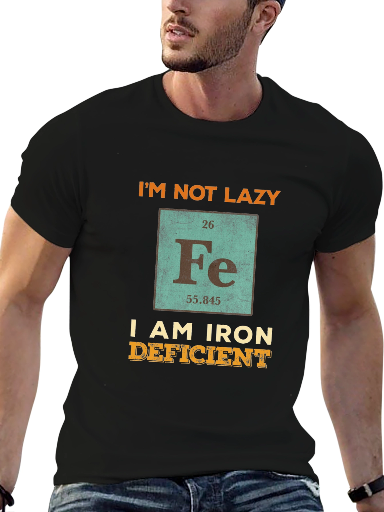 Funny Iron Deficient T-Shirt - Periodic Table Fe Chemistry