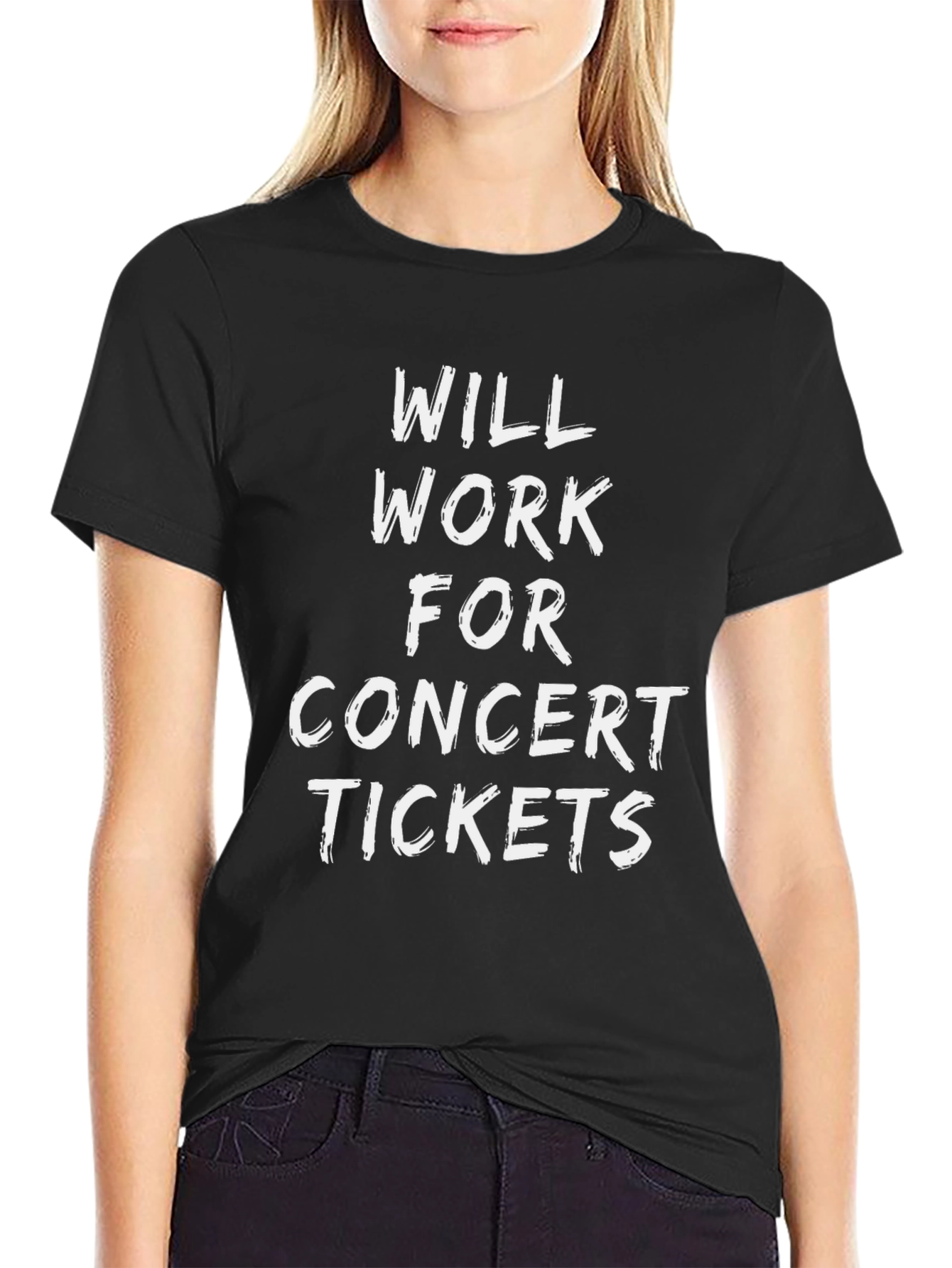 Will Work For Concert Tickets Graphic T-Shirt