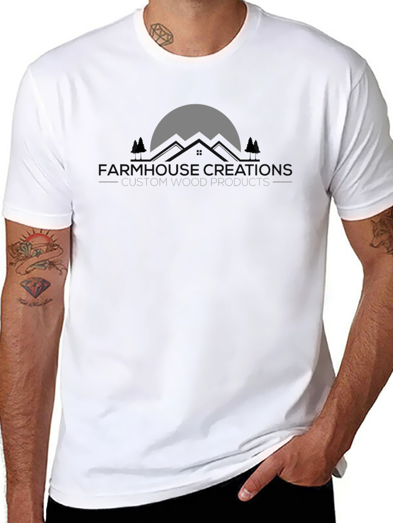 Mountains Custom Wood Products Black T-Shirt