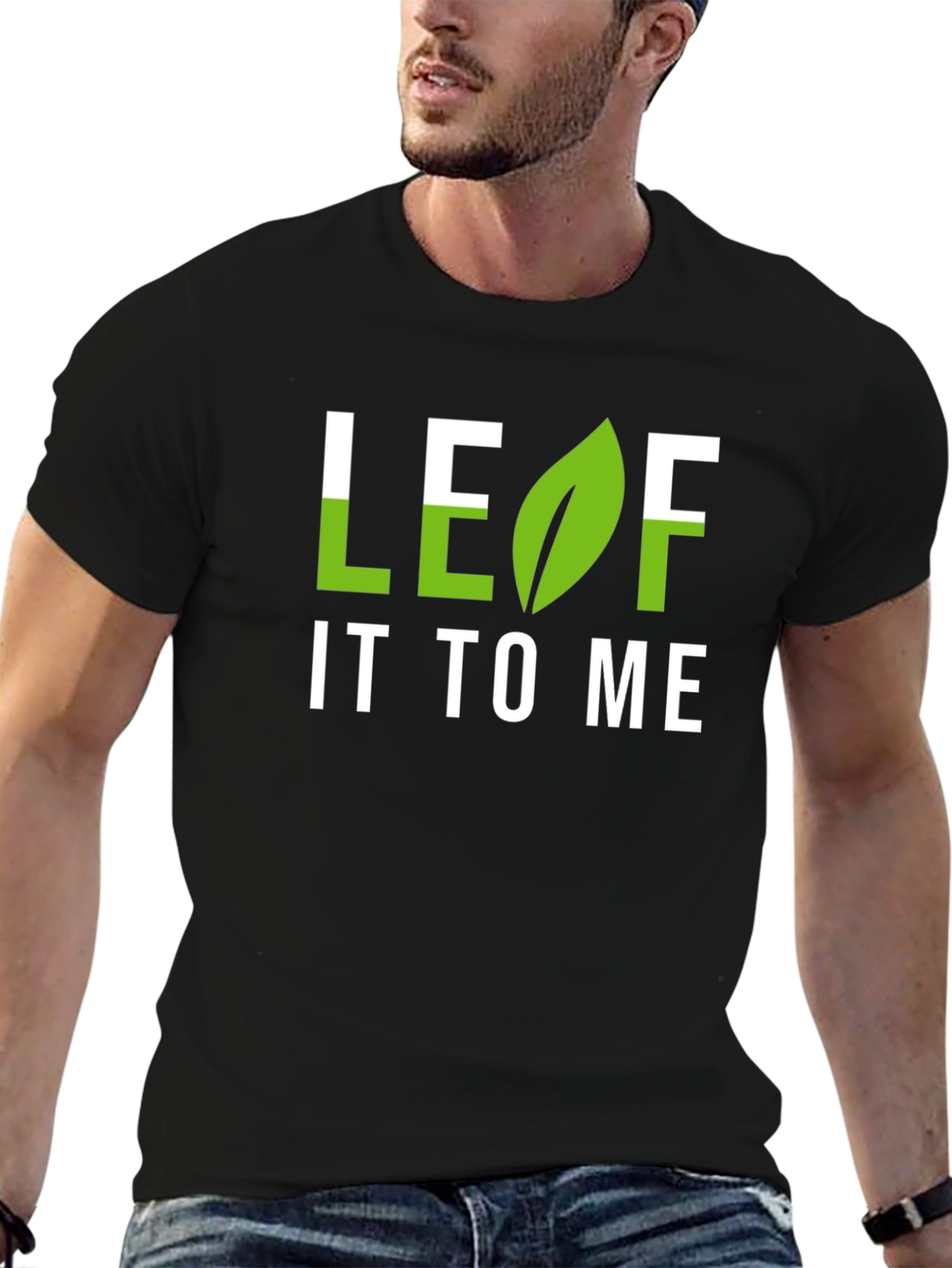 Leaf It To Me Graphic T-Shirt - Black