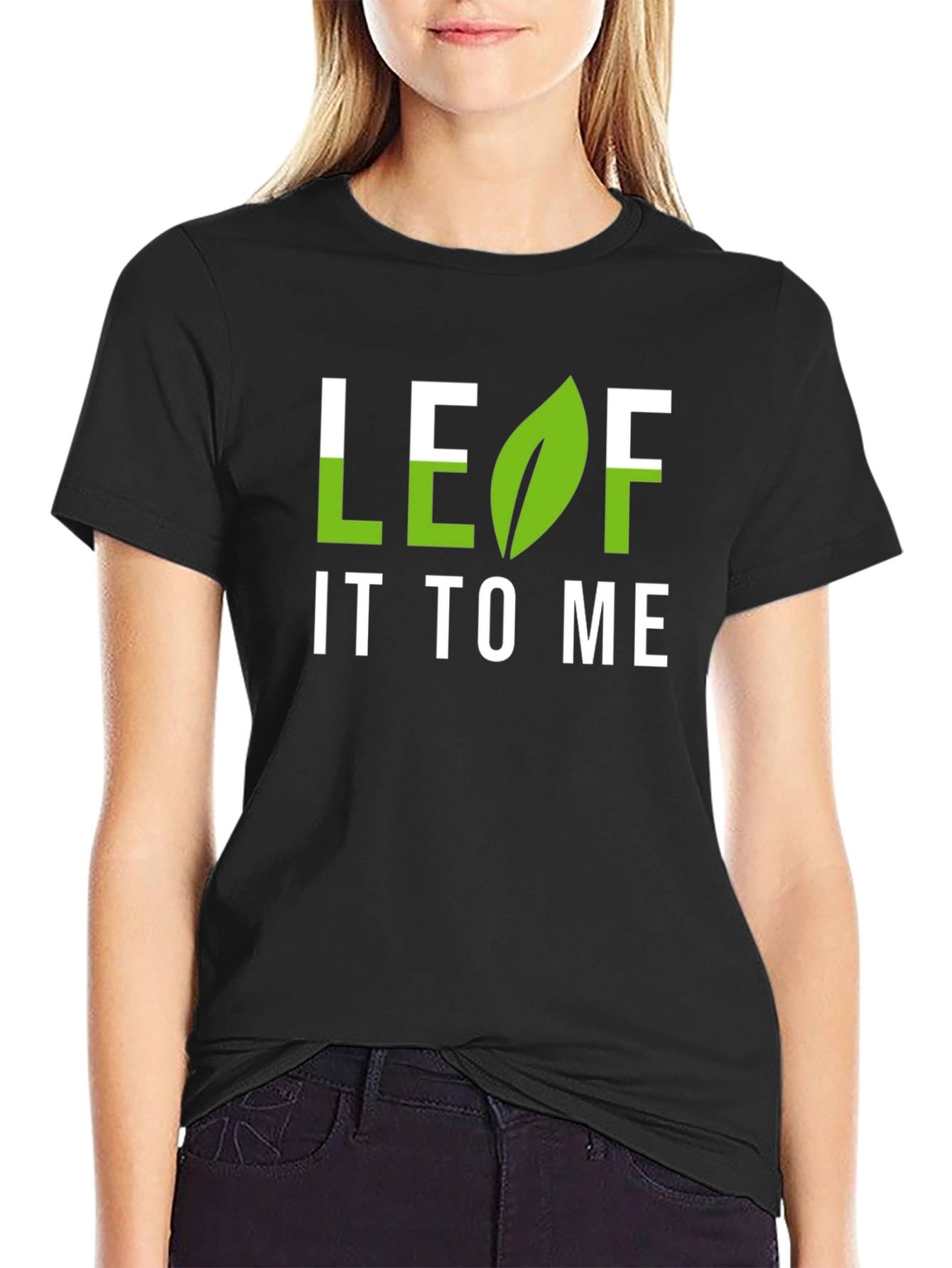 Leaf It To Me Graphic T-Shirt - Black