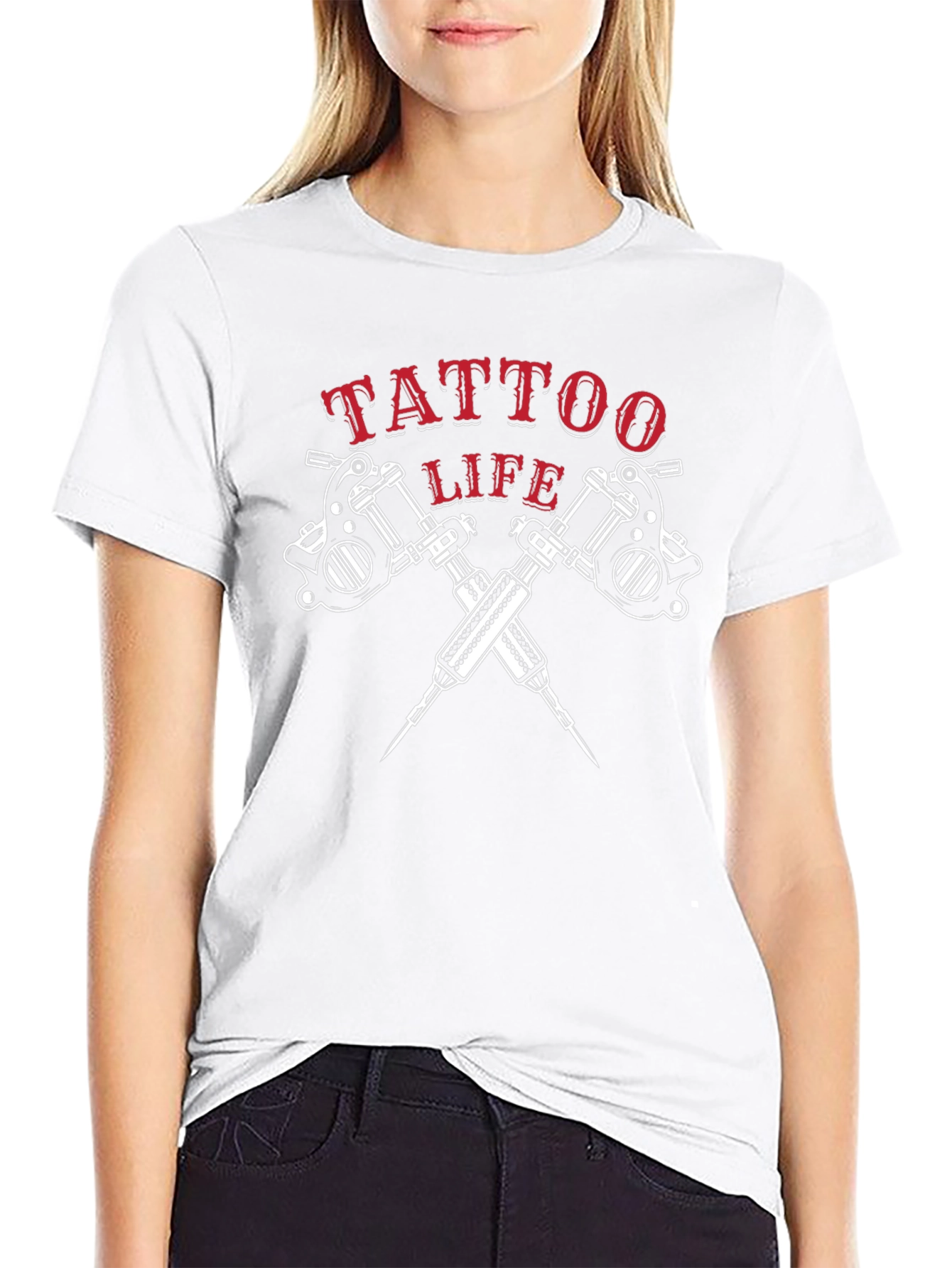 Tattoo Life Graphic Tee - Black Cotton T-Shirt