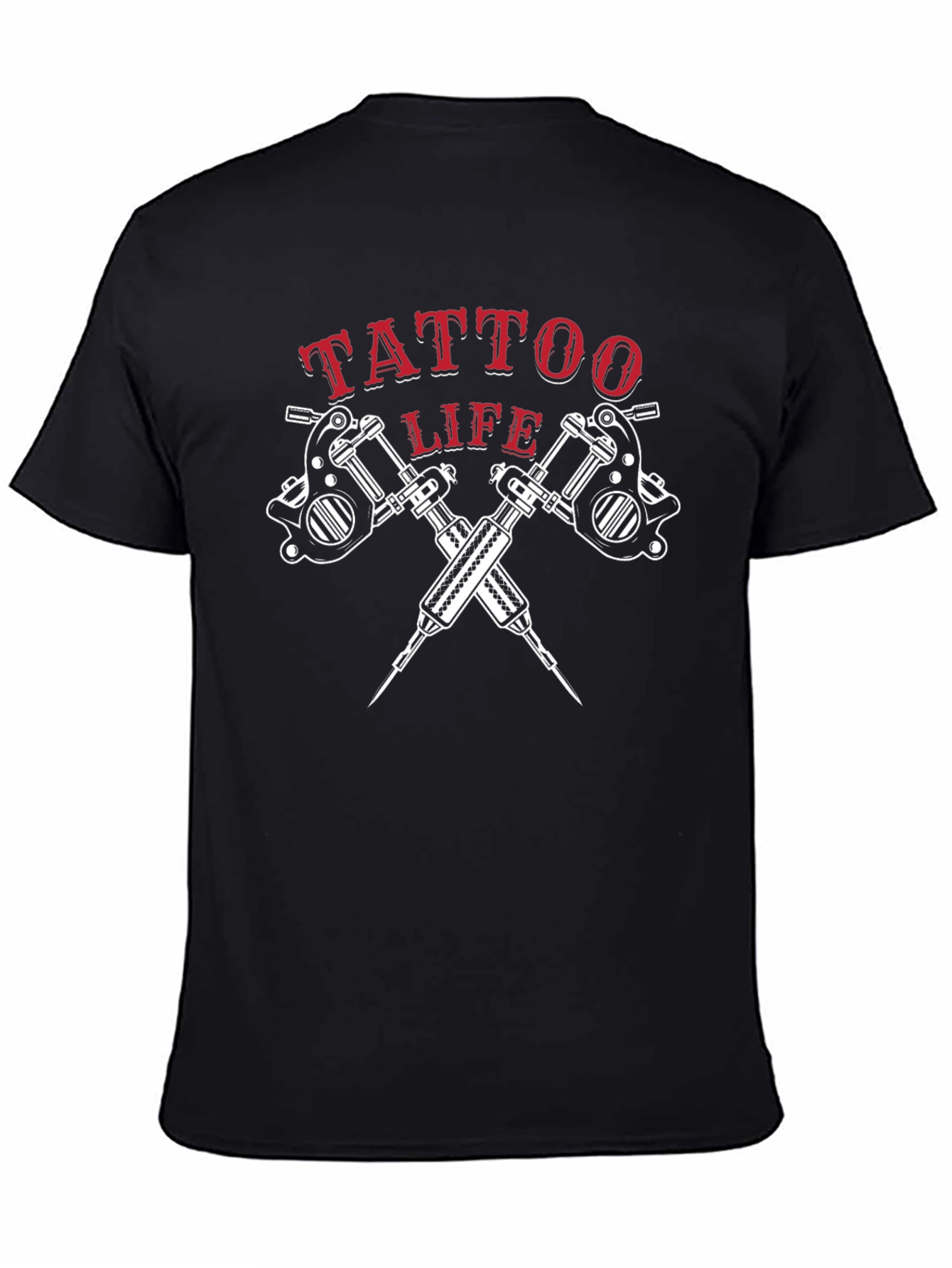 Tattoo Life Graphic Tee - Black Cotton T-Shirt
