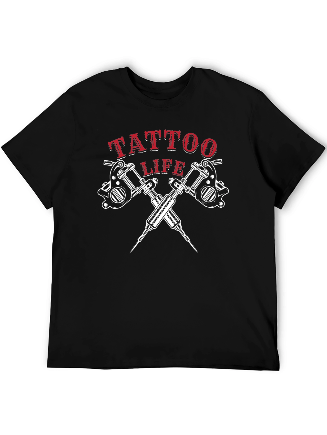 Tattoo Life Graphic Tee - Black Cotton T-Shirt