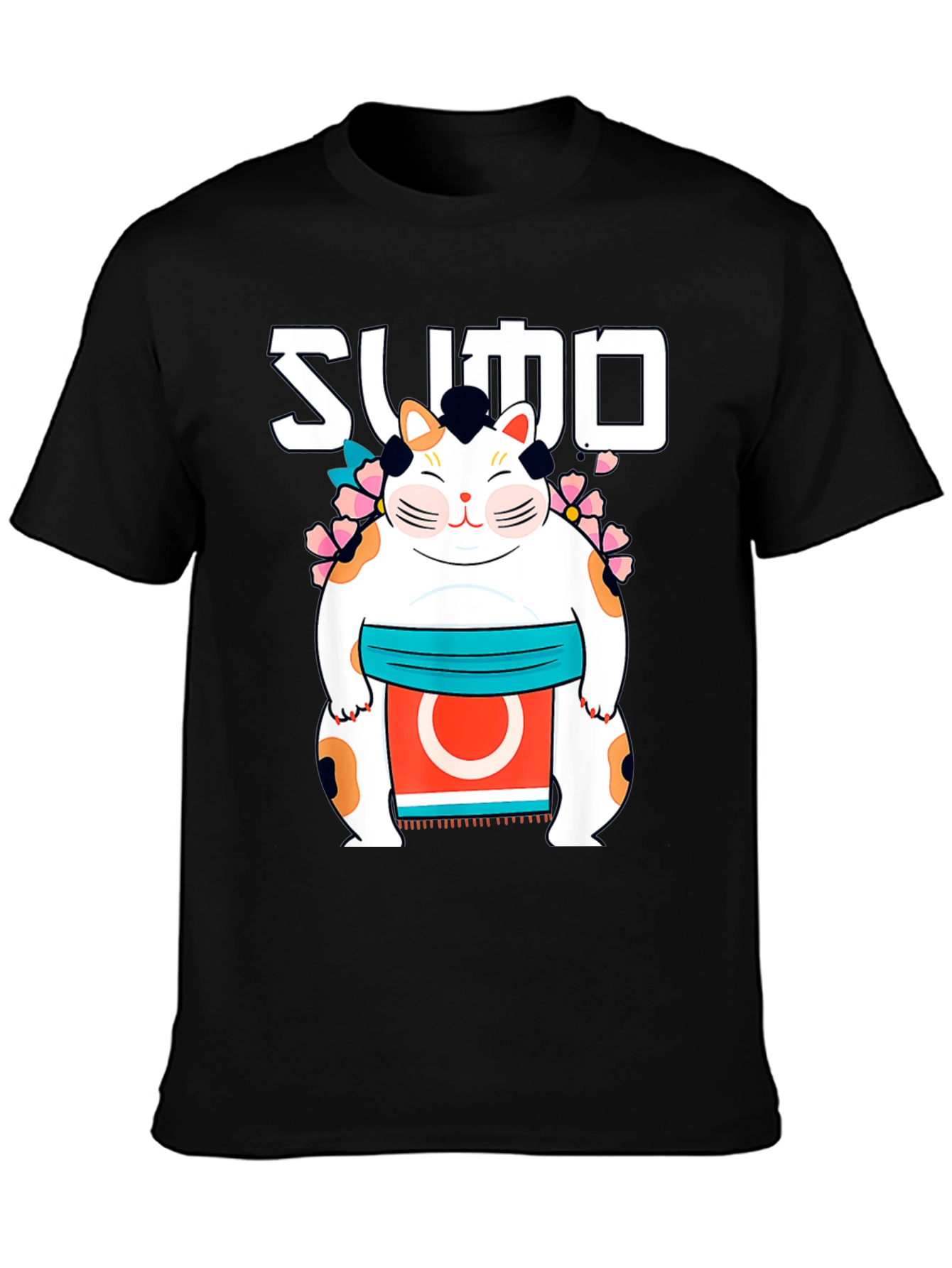Sumo Cat Graphic T-Shirt - Stylish Cotton Tee