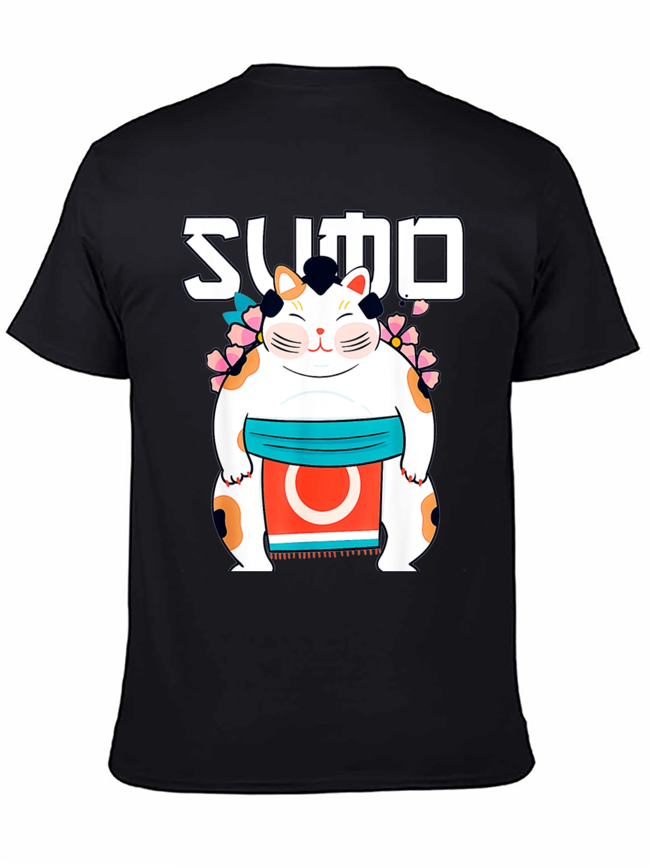 Sumo Cat Graphic T-Shirt - Stylish Cotton Tee