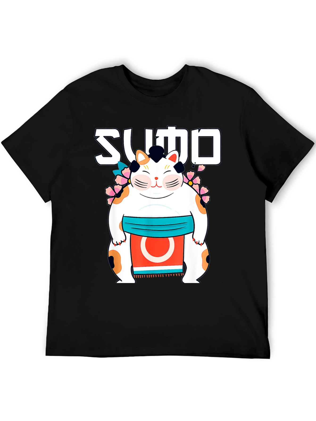 Sumo Cat Graphic T-Shirt - Stylish Cotton Tee