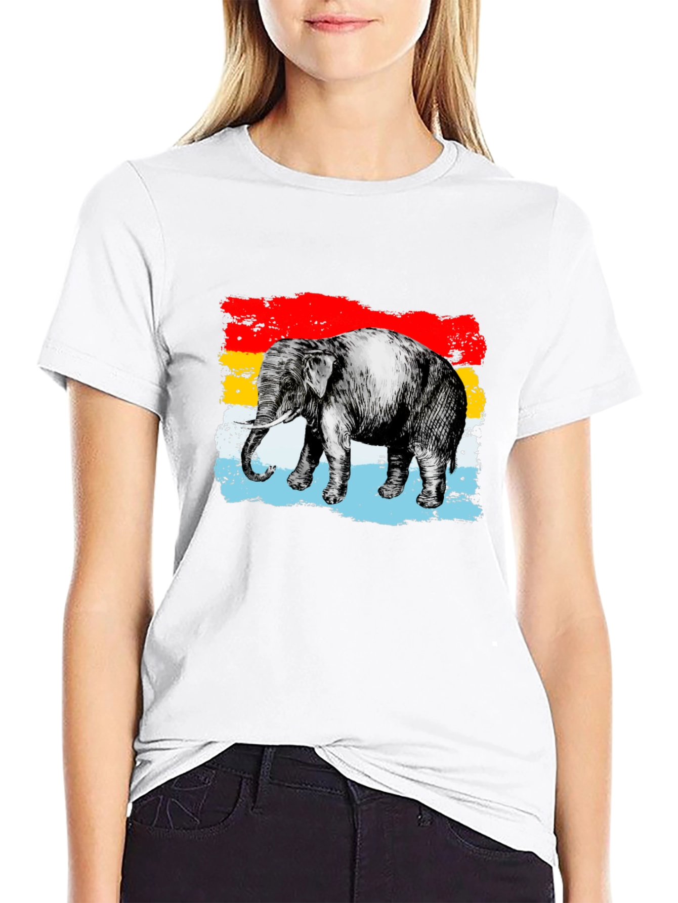 Elephant Graphic Tee - Unique Animal Design