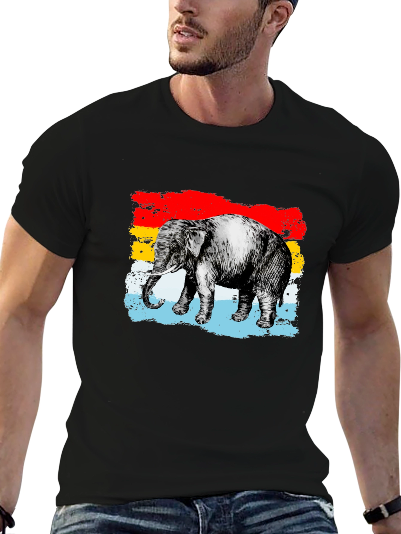 Elephant Graphic Tee - Unique Animal Design