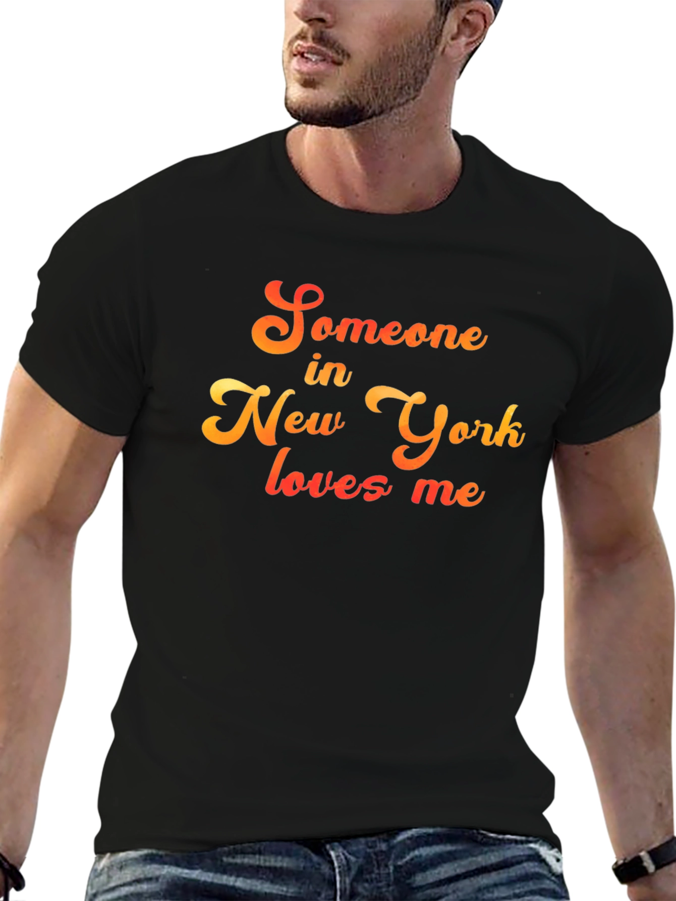 Someone in New York Loves Me Black T-Shirt