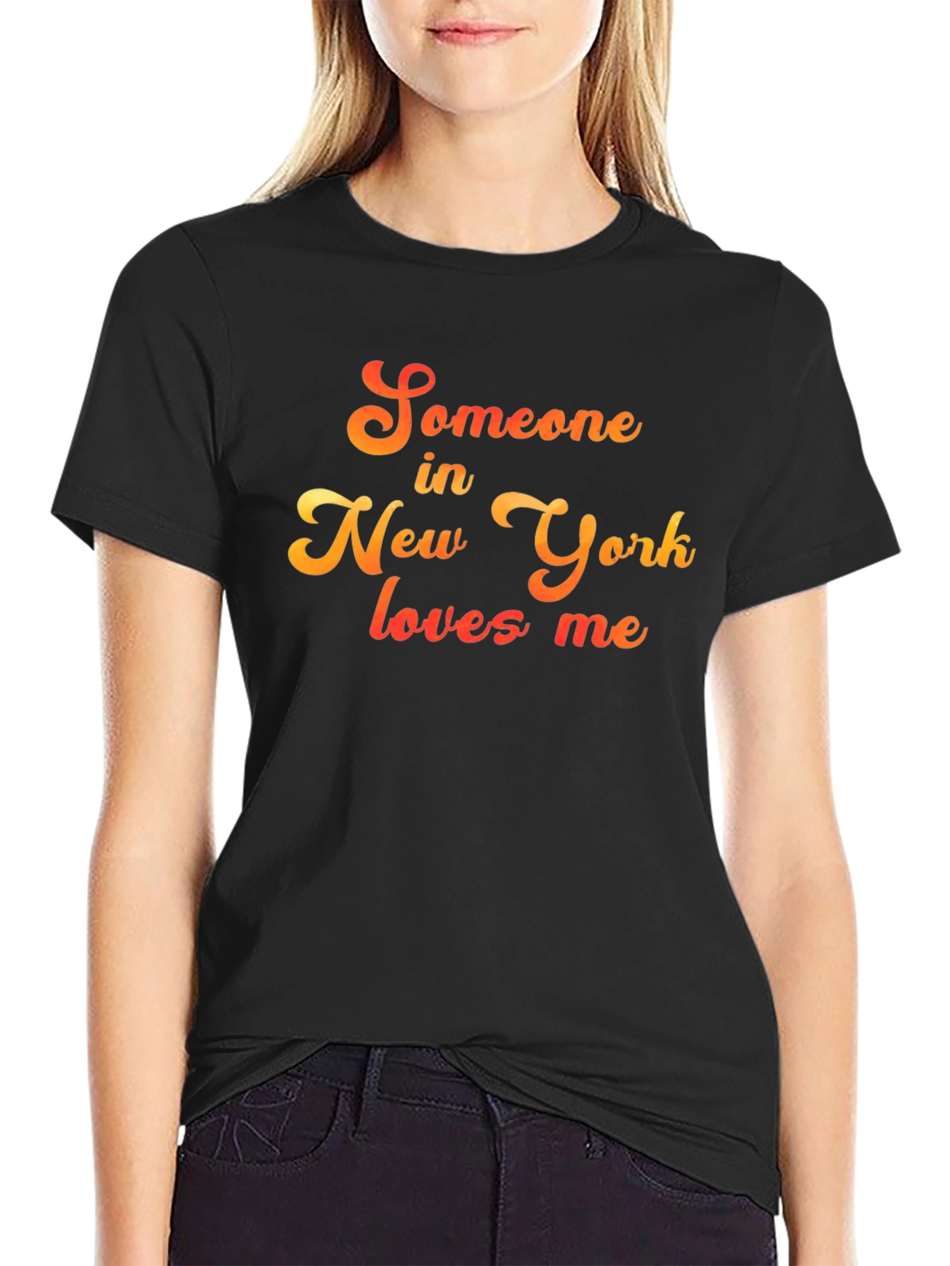 Someone in New York Loves Me Black T-Shirt