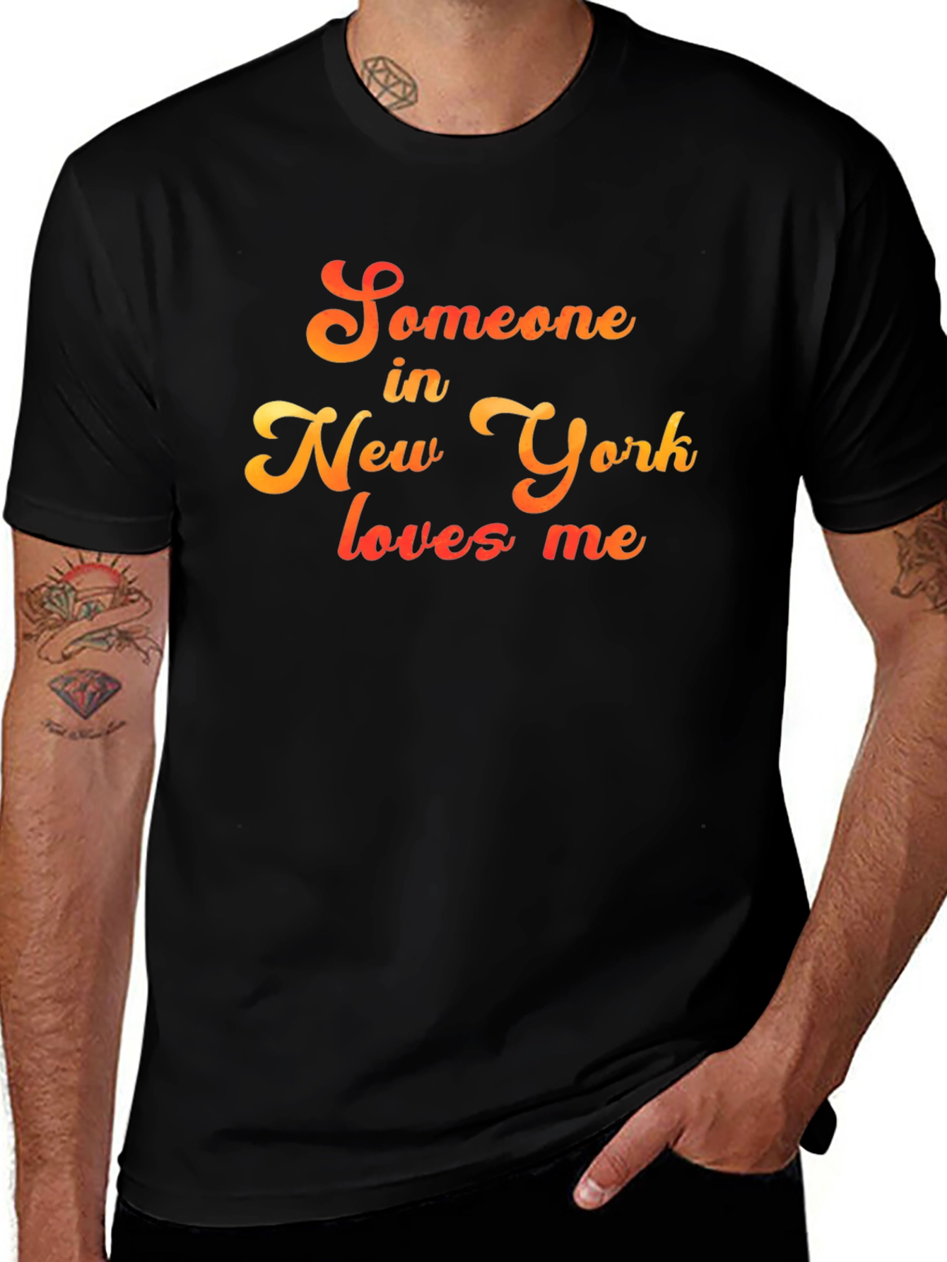 Someone in New York Loves Me Black T-Shirt