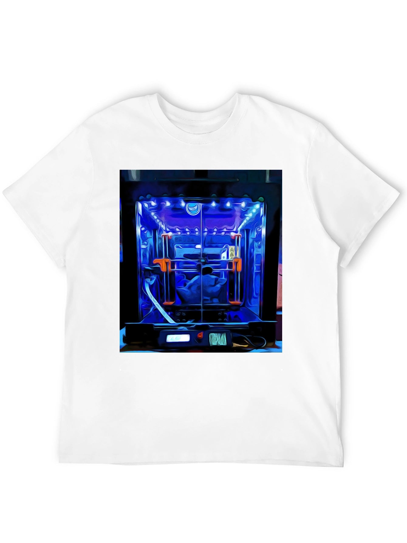3D Printer Art Graphic Tee - Black Cotton
