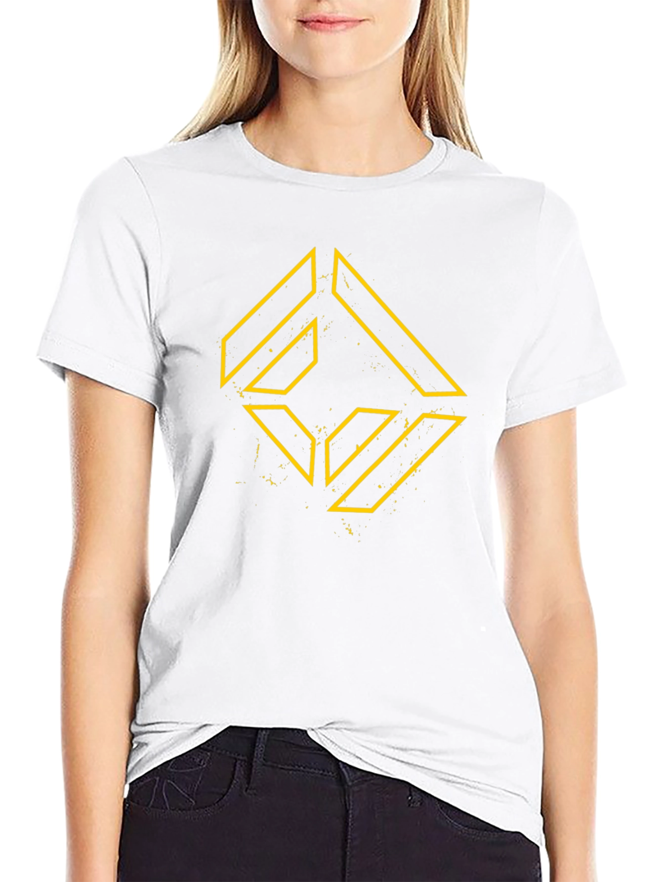 Geometric Graphic Black T-Shirt