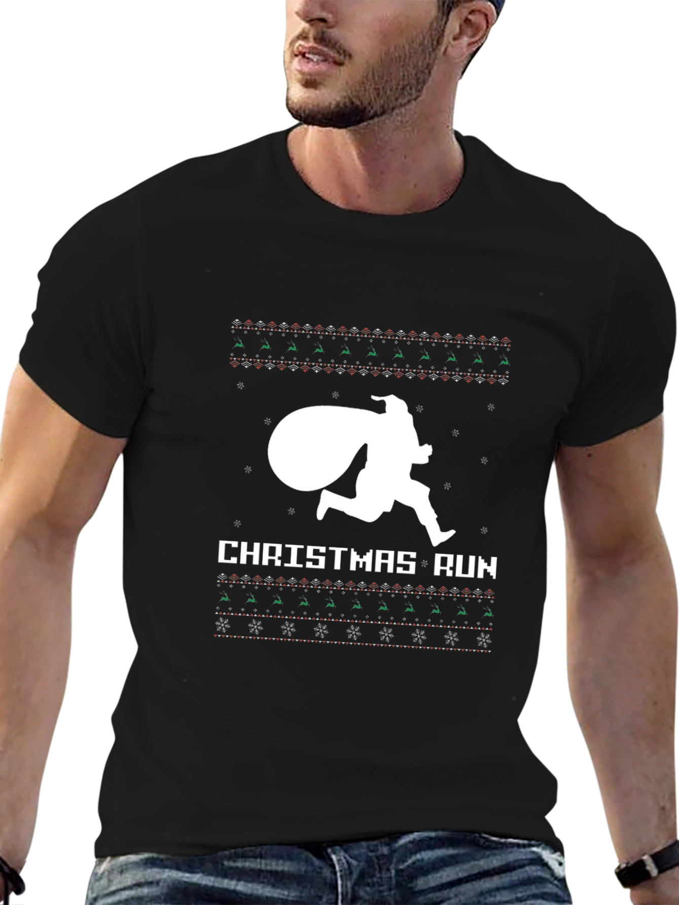 Christmas Run Novelty Graphic Tee