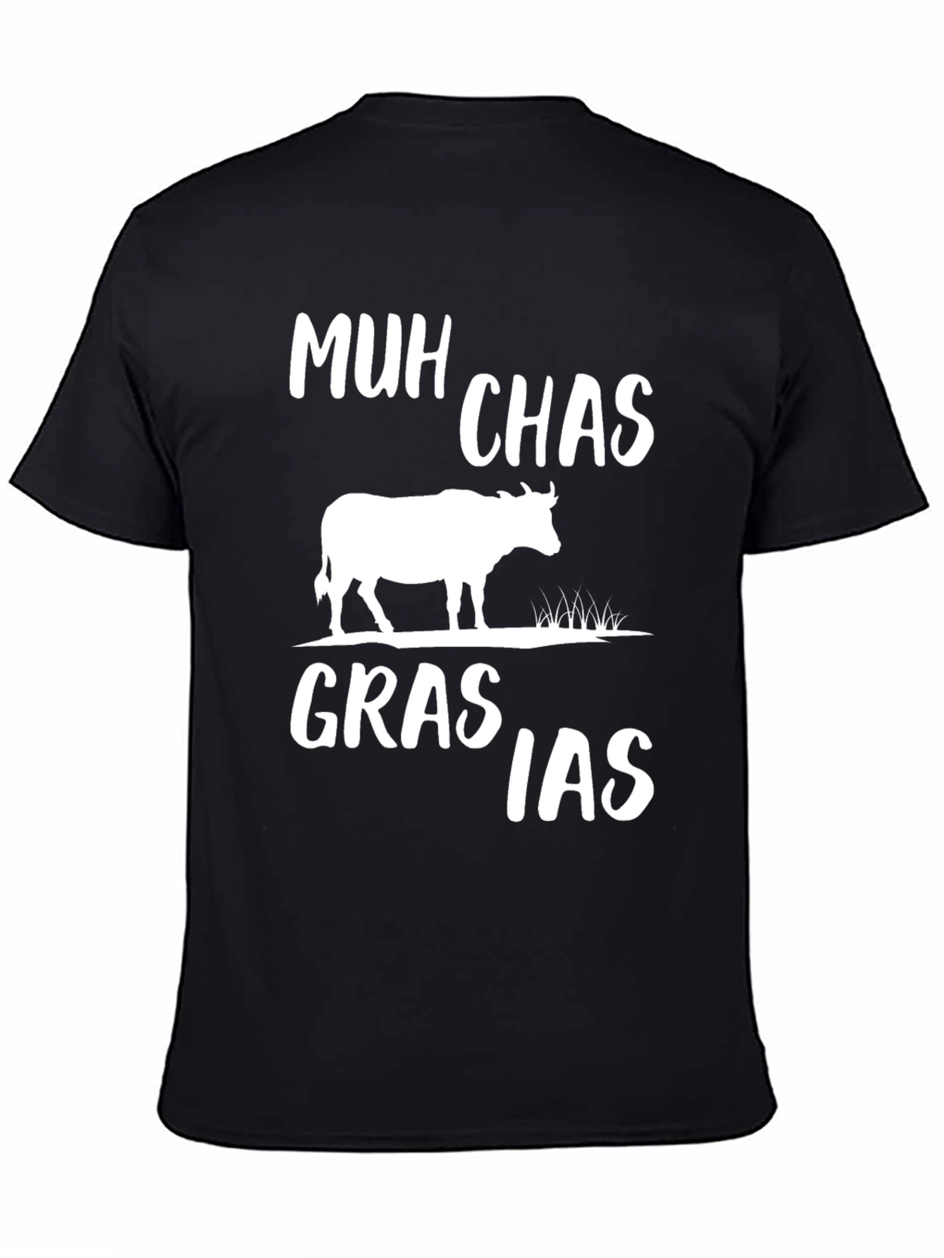 Muh Chas Grasias T-Shirt - Funny Cow Graphic Tee