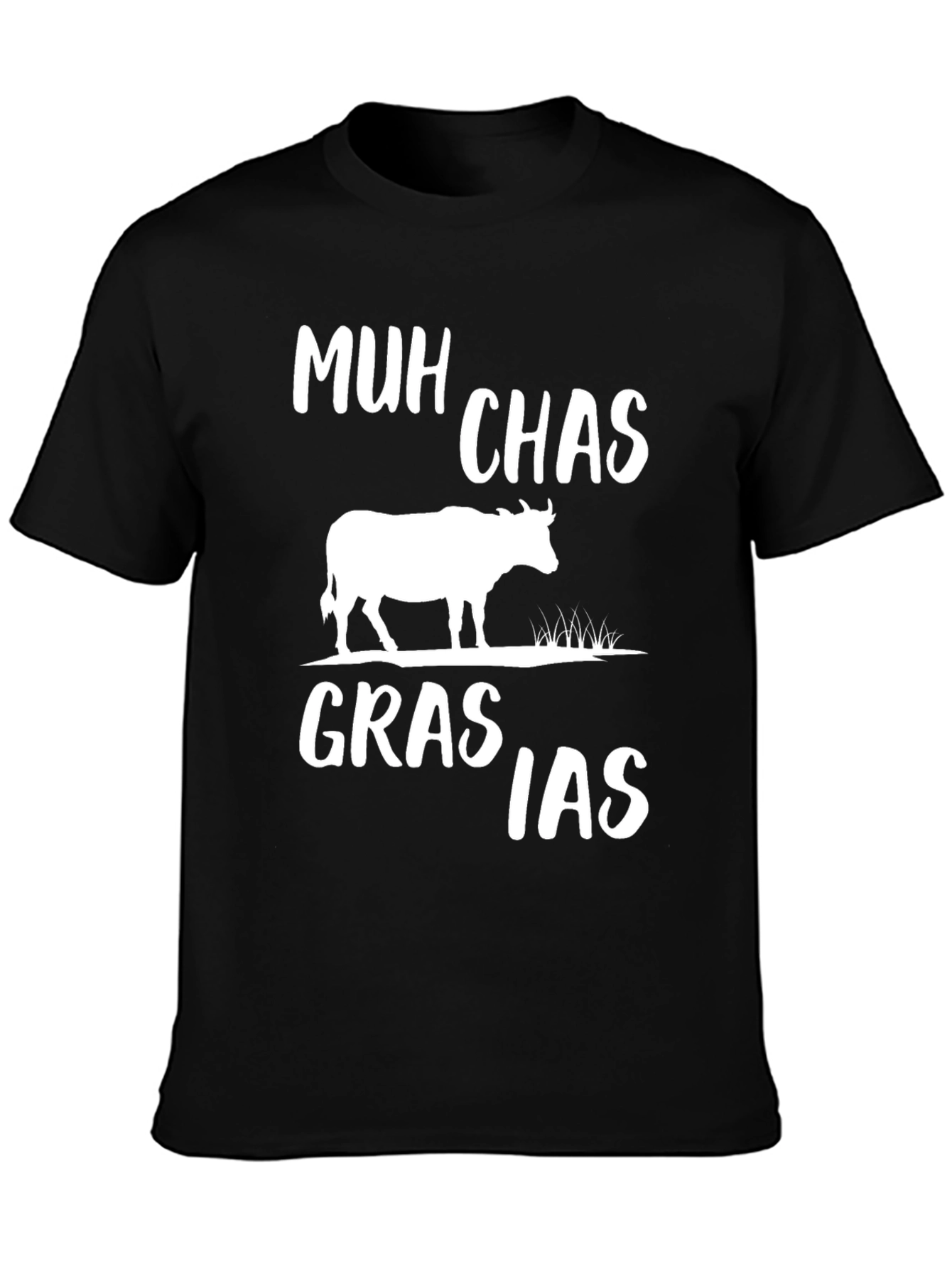 Muh Chas Grasias T-Shirt - Funny Cow Graphic Tee