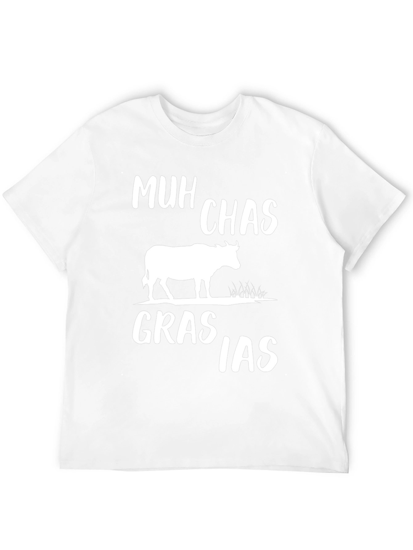 Muh Chas Grasias T-Shirt - Funny Cow Graphic Tee
