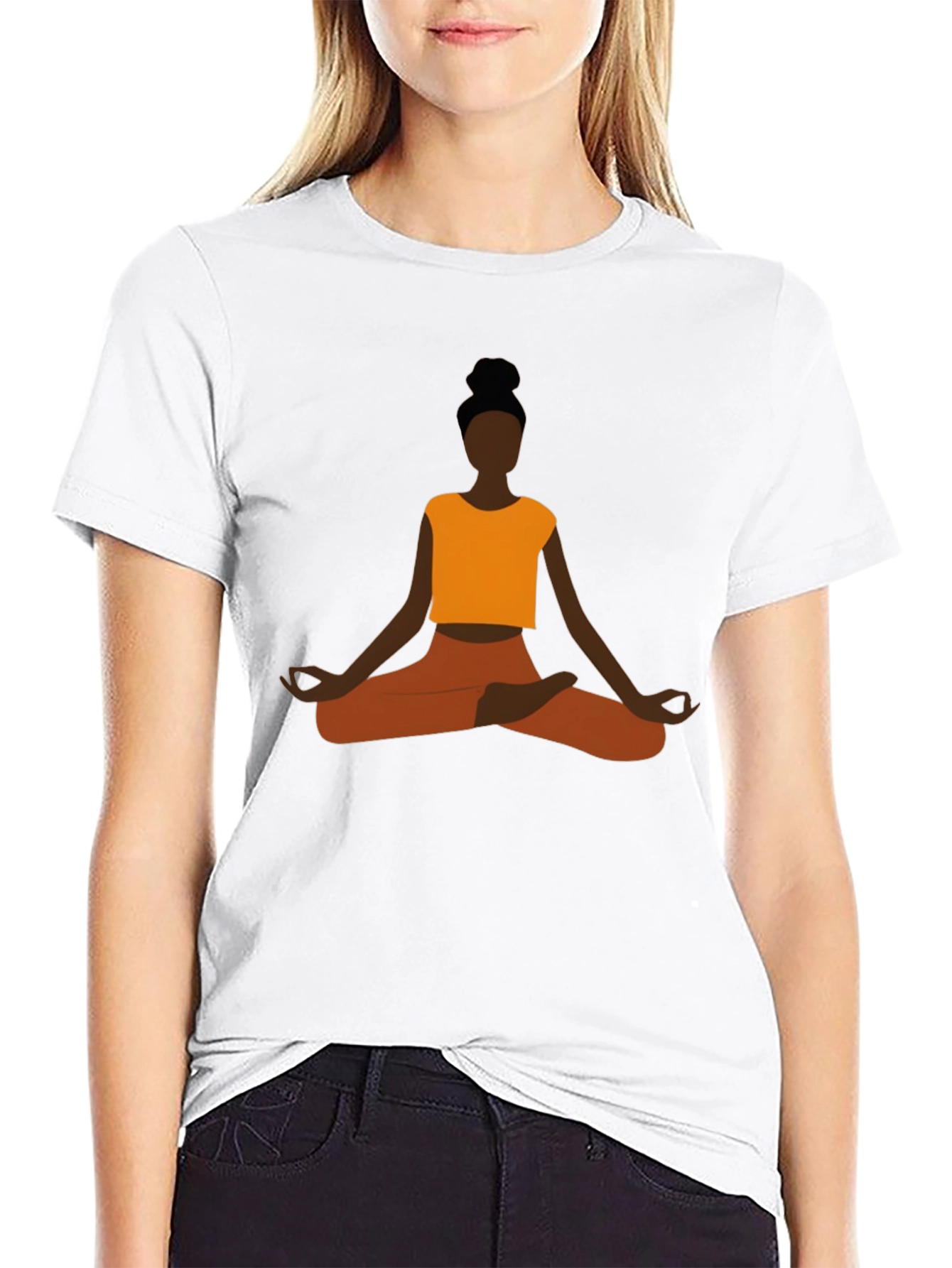 Yoga Meditation Graphic Tee - Mens Black T-Shirt