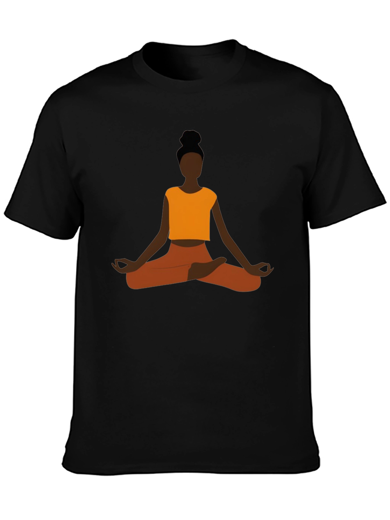 Yoga Meditation Graphic Tee - Mens Black T-Shirt