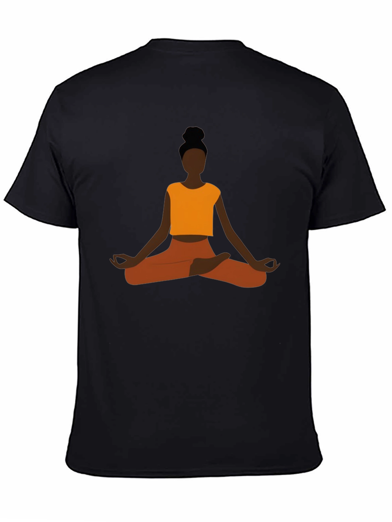 Yoga Meditation Graphic Tee - Mens Black T-Shirt